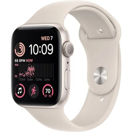 Apple Watch SE 2nd Gen 44 mm GPS (Starlight Alu/Starlight sport band)