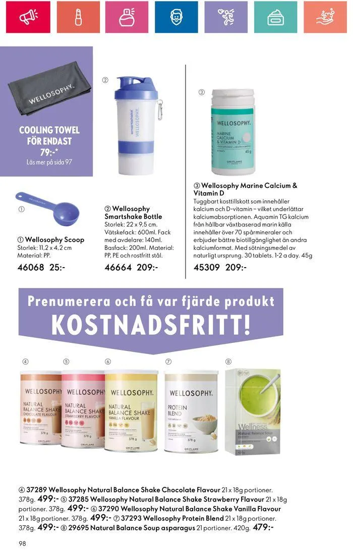 Oriflame reklamblad från 20 juni till 4 juli 2024 - Reklamblad sidor 98