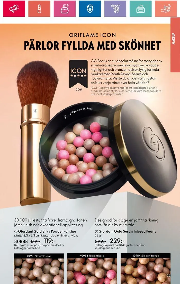 Oriflame reklamblad från 20 juni till 4 juli 2024 - Reklamblad sidor 33