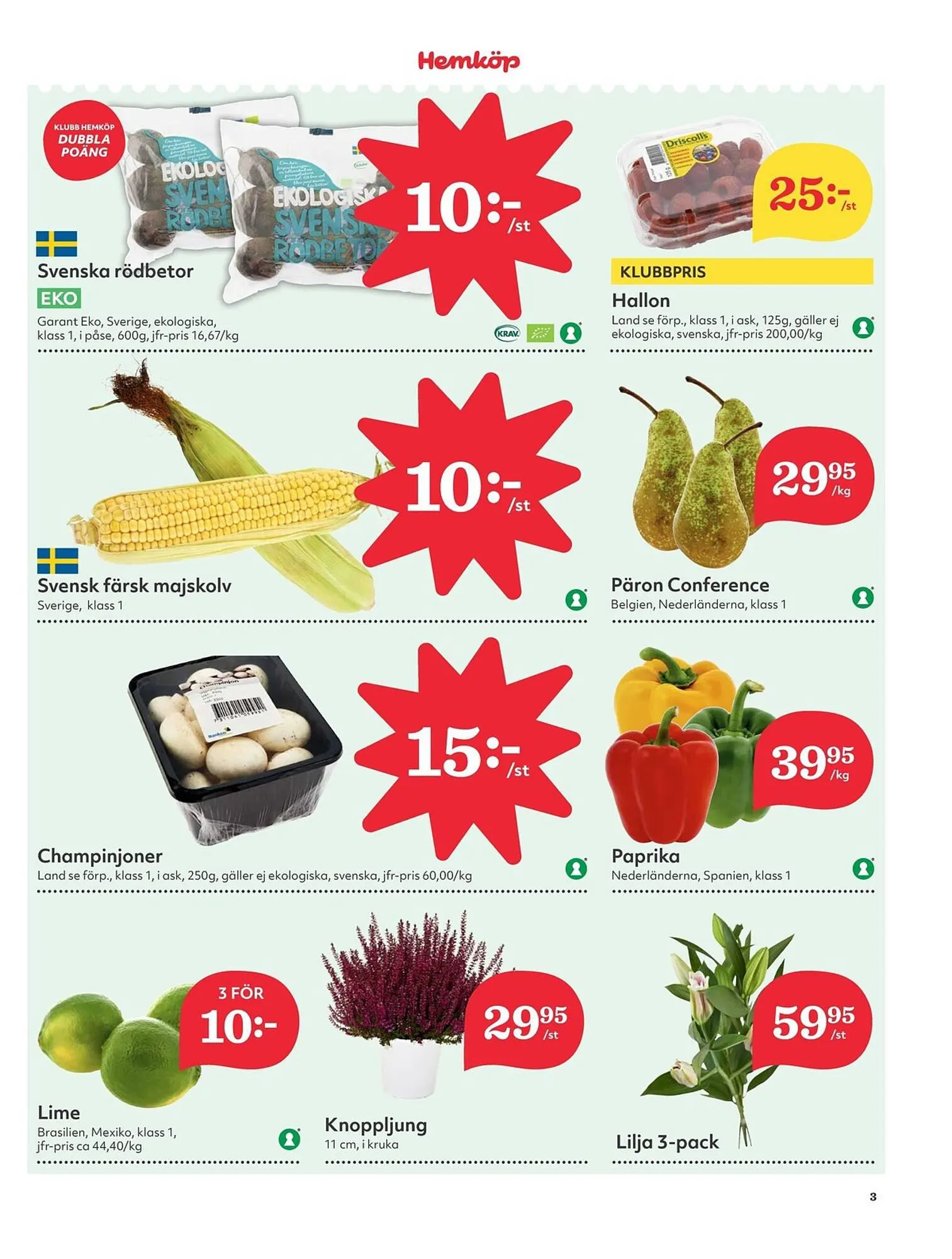 Hemköp reklamblad från 2 oktober till 8 oktober 2023 - Reklamblad sidor 3