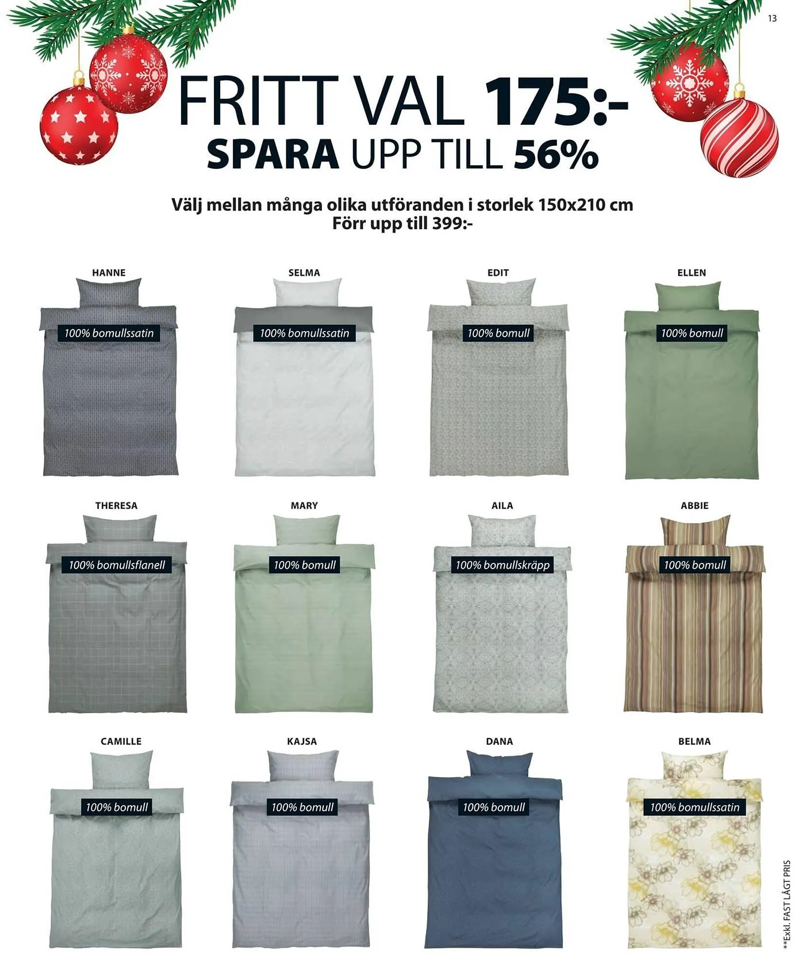 JYSK reklamblad från 3 december till 17 december 2023 - Reklamblad sidor 13