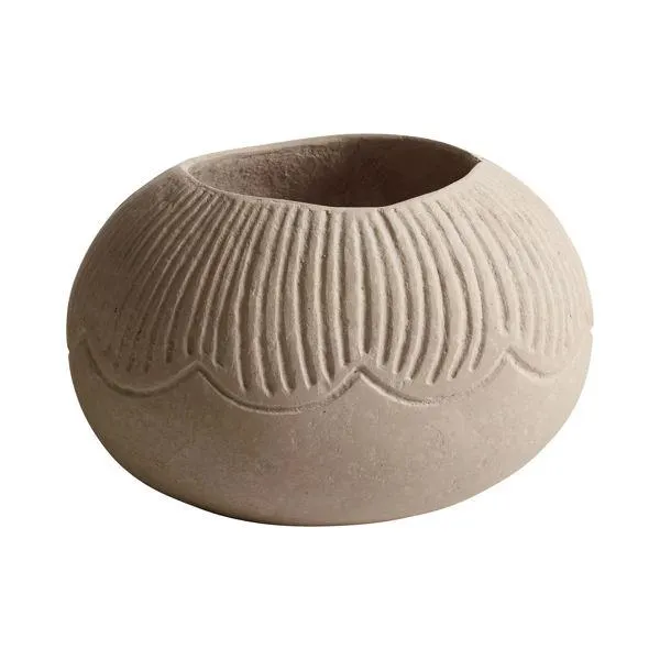 DANILLO Vas papier-maché creme b22 h 14cm ej för vatten