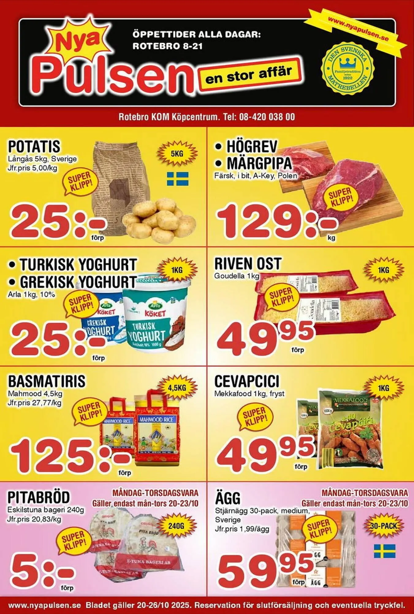 Nya Pulsen reklamblad från 20 oktober till 26 oktober 2025 - Reklamblad sidor 1