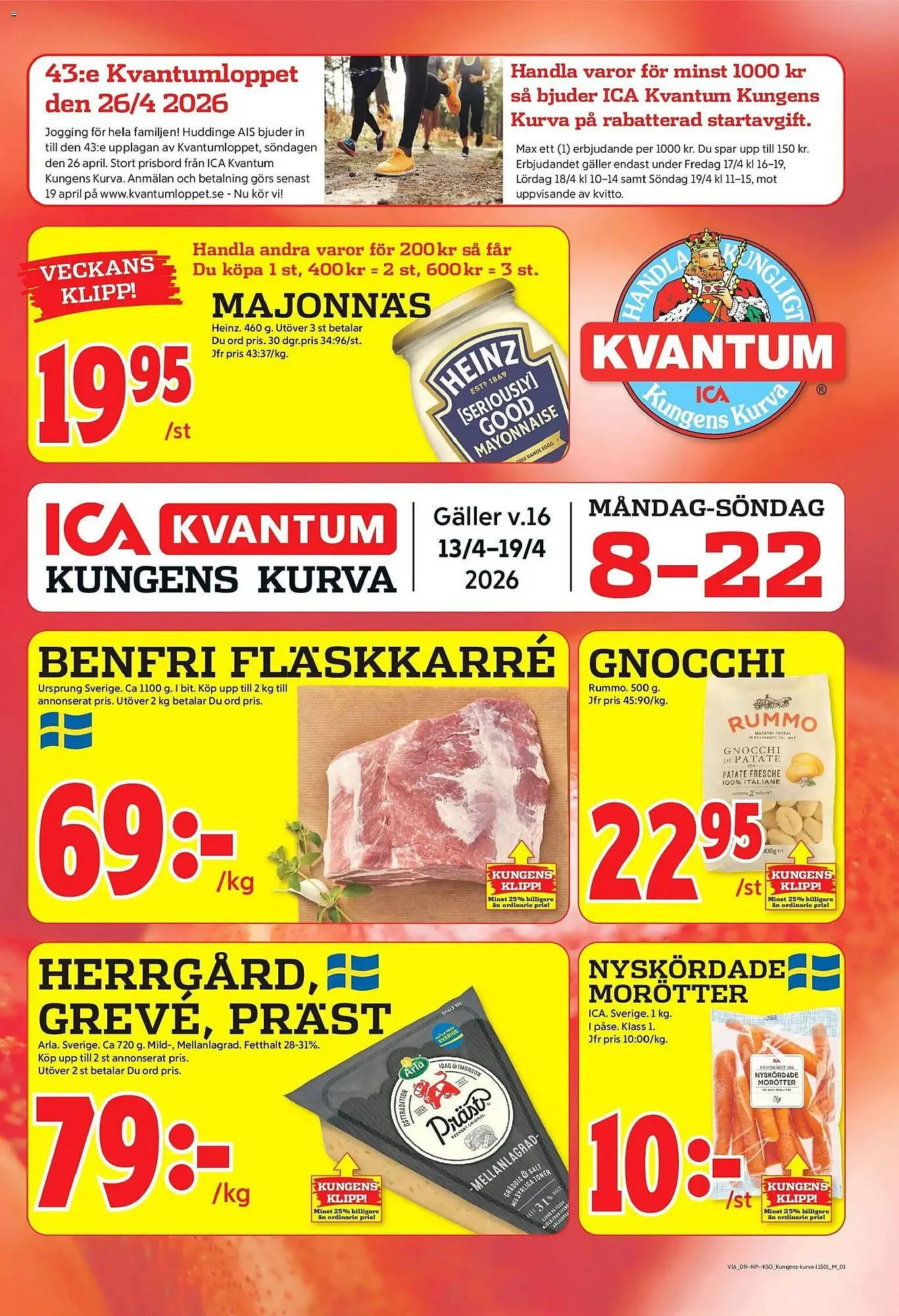 ICA Kvantum reklamblad från 13 april till 19 april 2026 - Reklamblad sidor 1