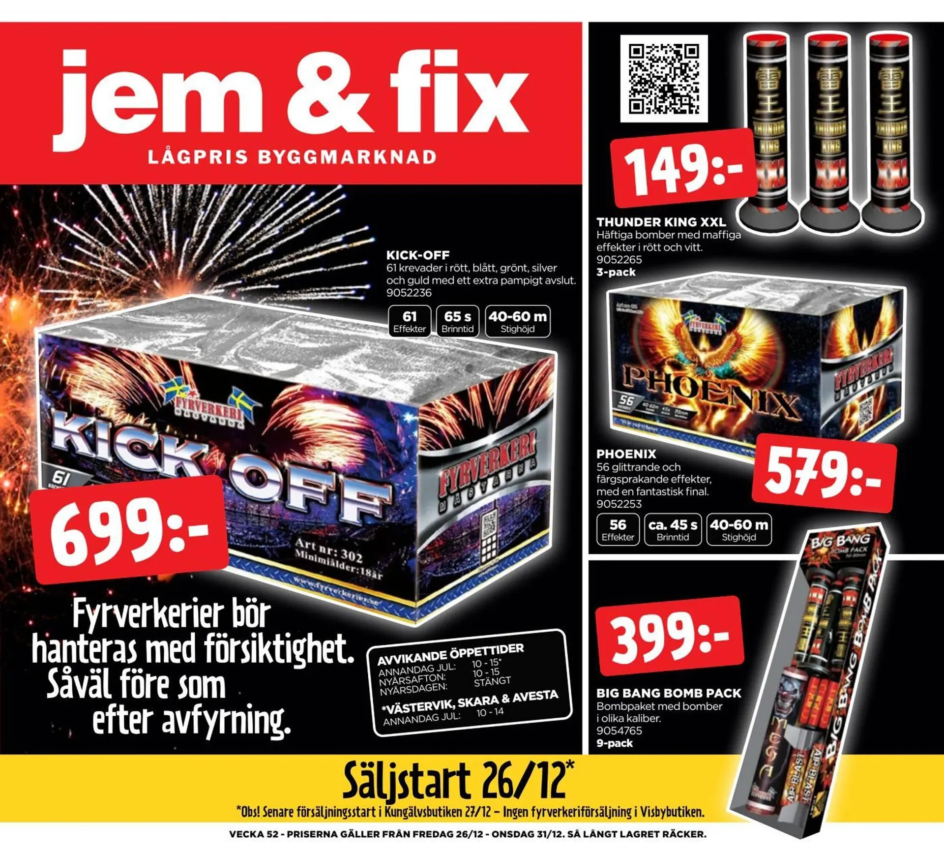 Jem&Fix reklamblad från 26 december till 1 januari 2026 - Reklamblad sidor 1