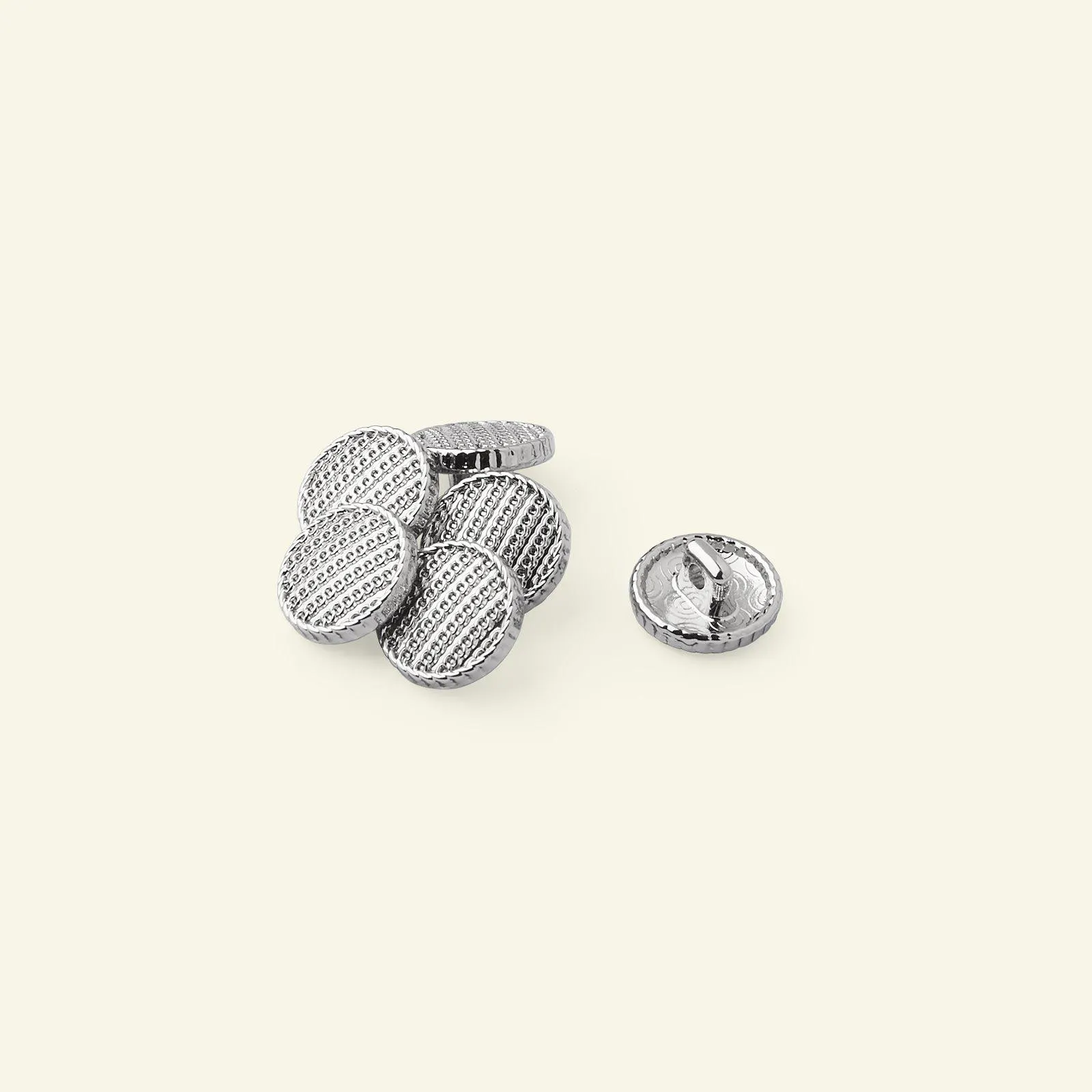 Ögonknapp metall 12mm silverfärgad 6st