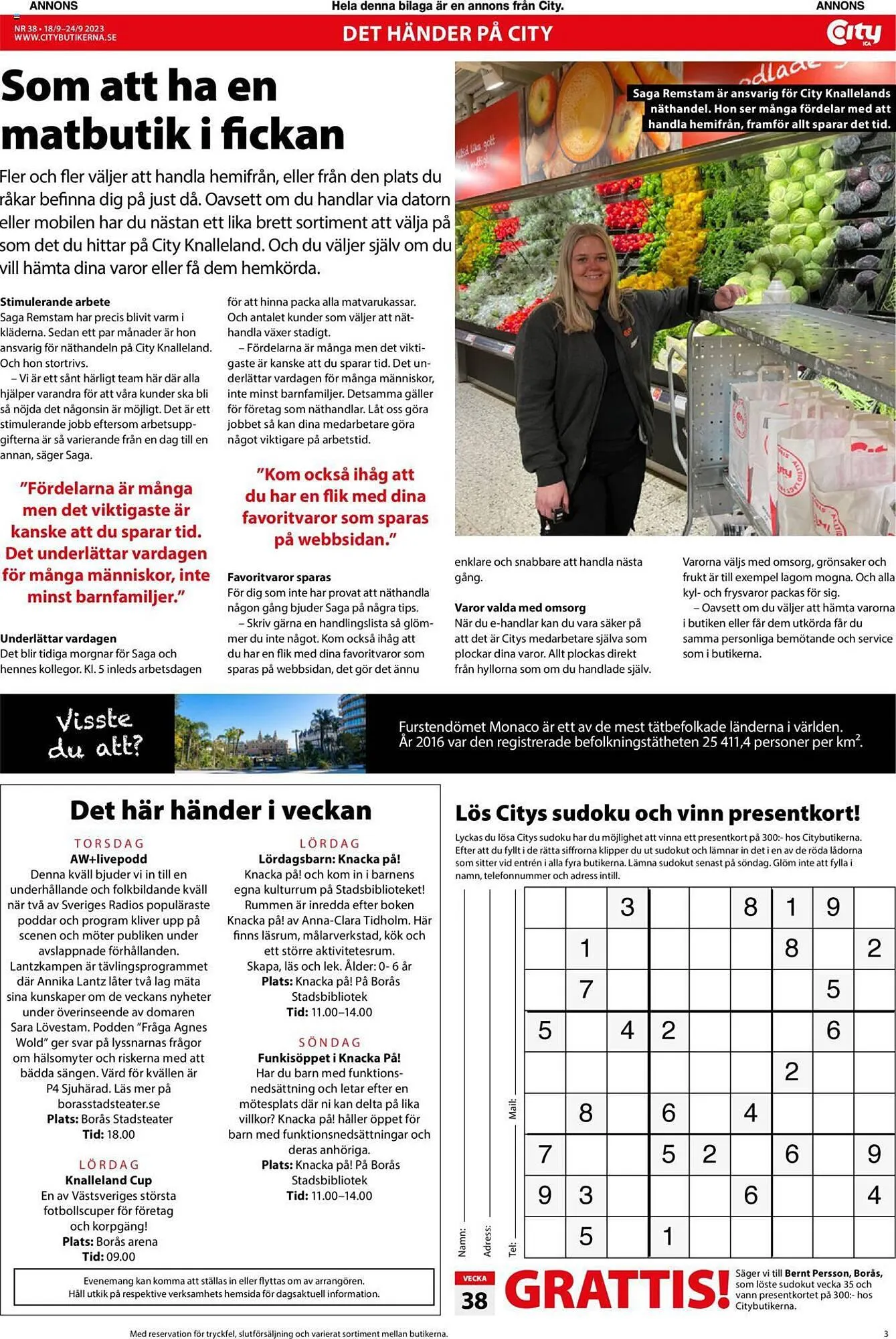 ICA Kvantum reklamblad från 18 september till 24 september 2023 - Reklamblad sidor 3