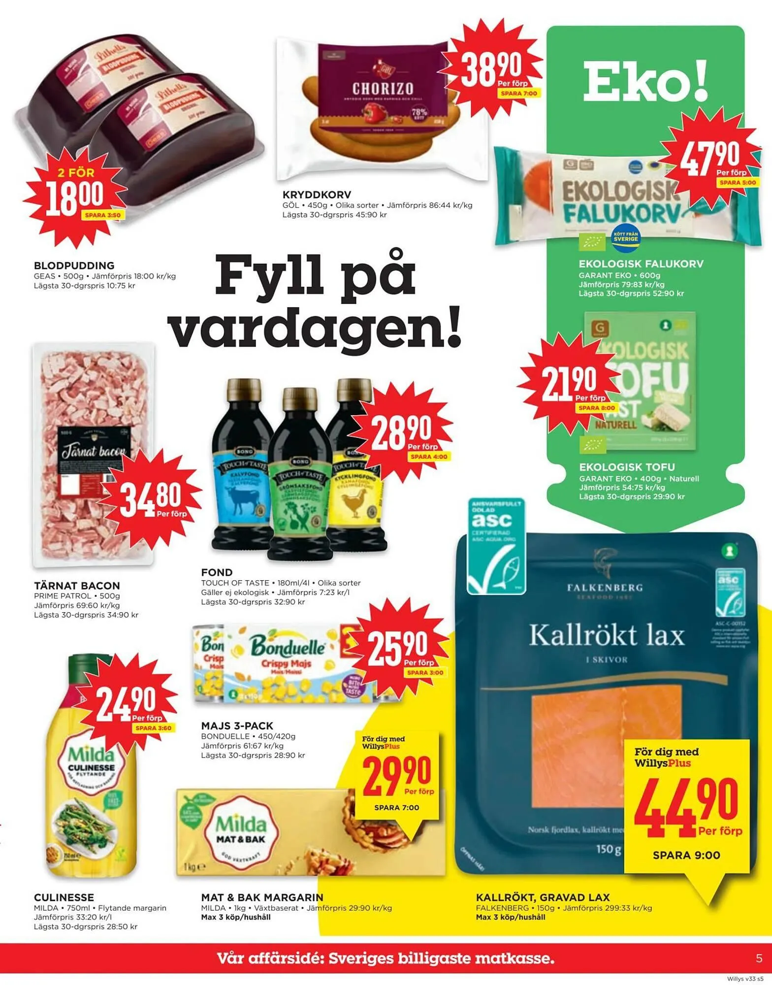 Willys reklamblad från 11 augusti till 17 augusti 2025 - Reklamblad sidor 5
