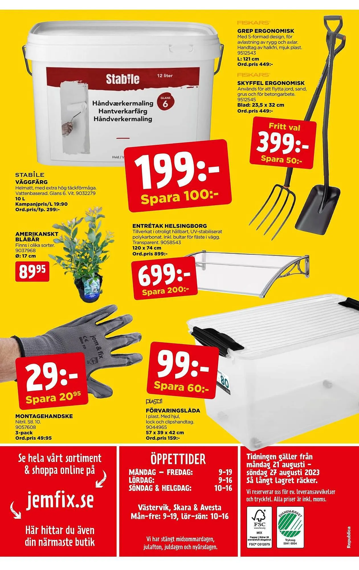 Jem&Fix reklamblad från 20 augusti till 27 augusti 2023 - Reklamblad sidor 12