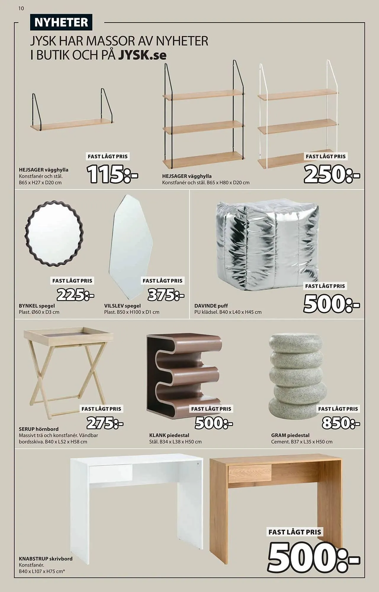 JYSK reklamblad från 2 mars till 23 mars 2026 - Reklamblad sidor 10