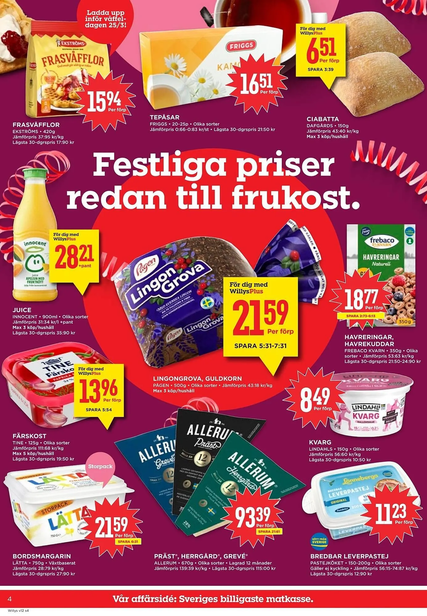 Willys reklamblad från 16 mars till 22 mars 2026 - Reklamblad sidor 4