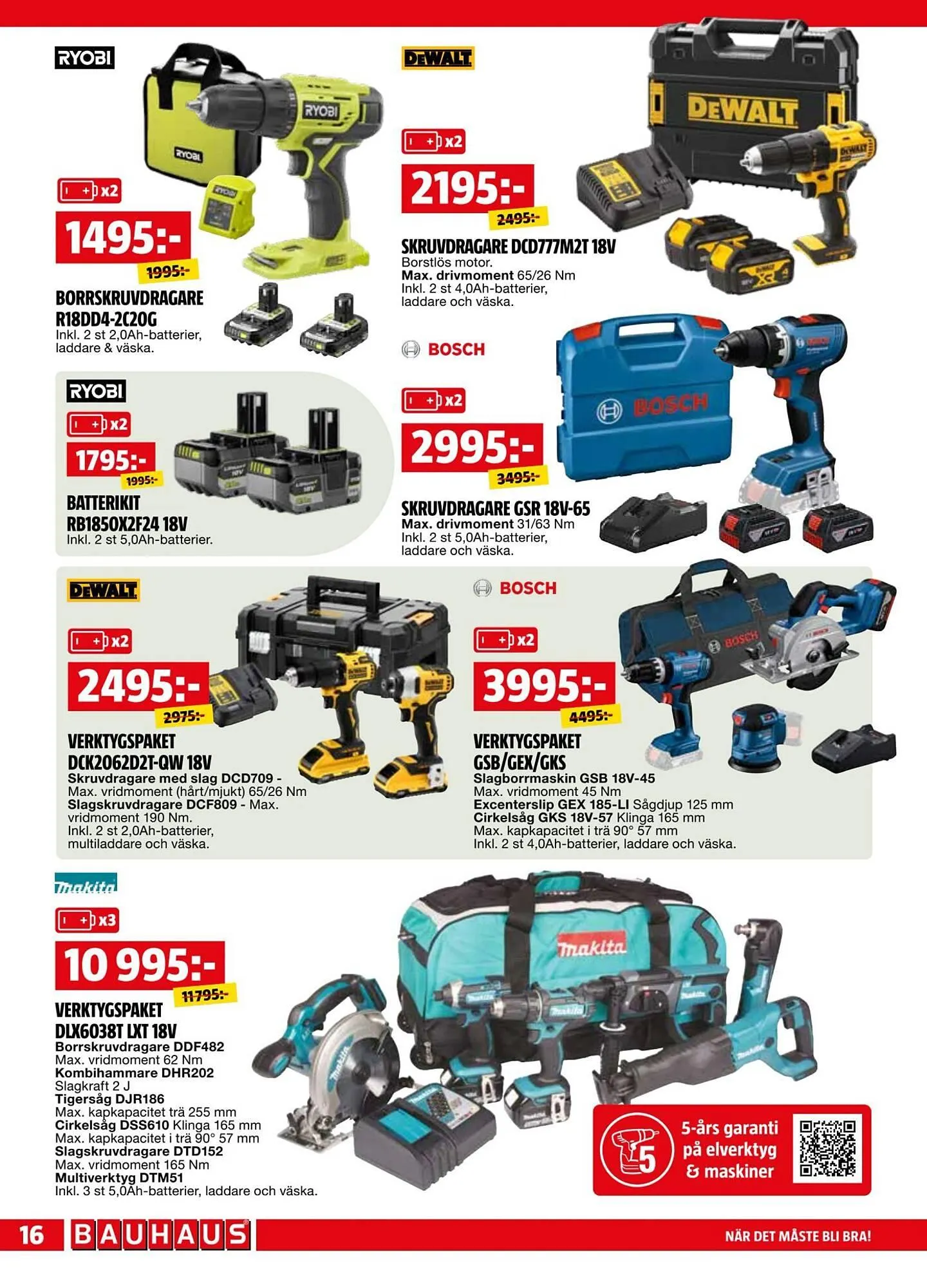 Bauhaus reklamblad från 2 mars till 16 mars 2026 - Reklamblad sidor 16