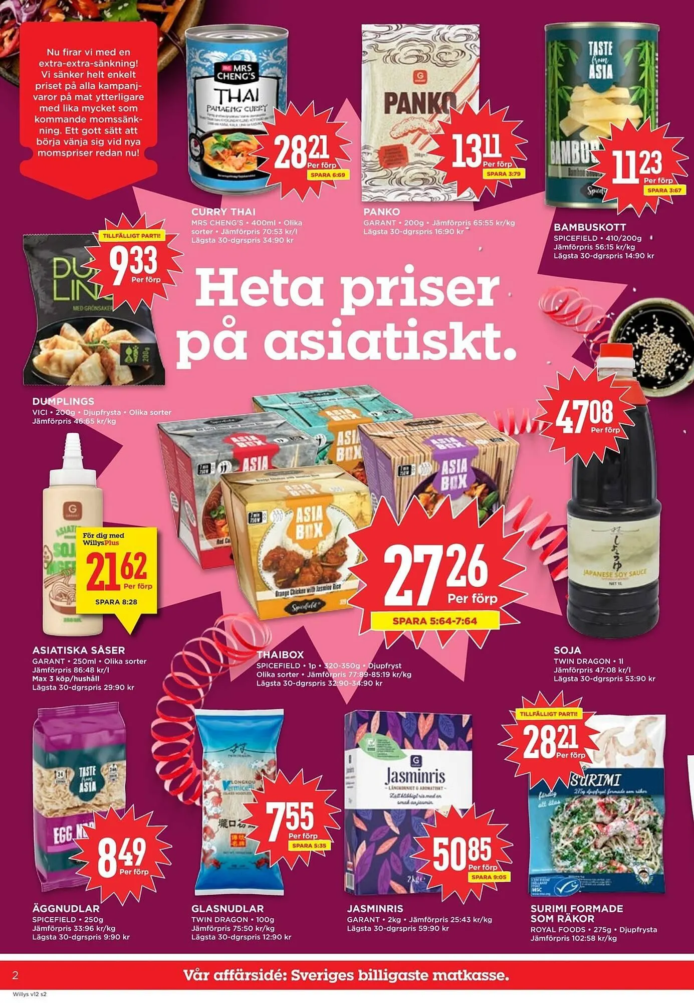 Willys reklamblad från 16 mars till 22 mars 2026 - Reklamblad sidor 2