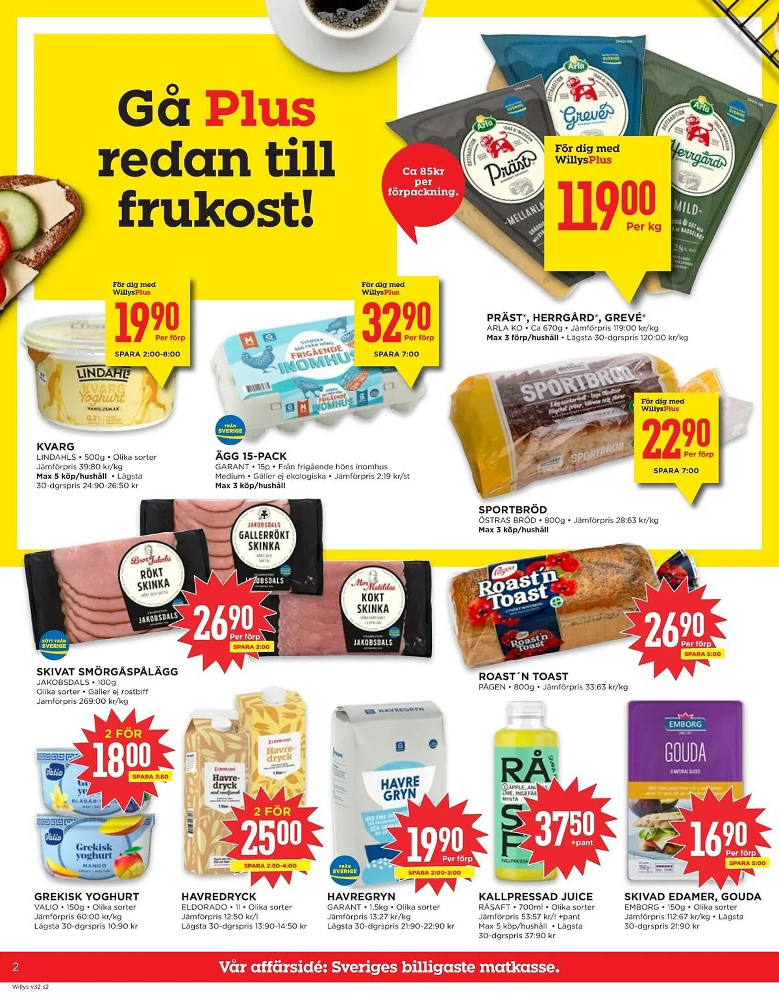 Willys reklamblad från 4 augusti till 10 augusti 2025 - Reklamblad sidor 2