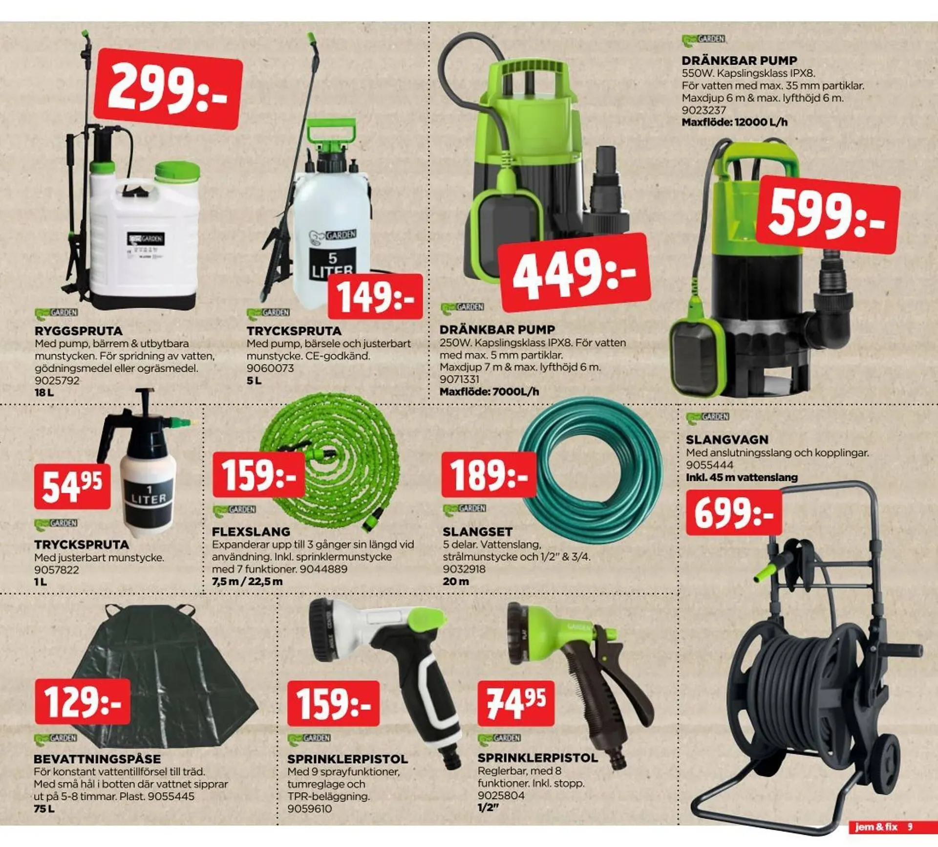 Jem&Fix reklamblad från 24 mars till 6 april 2025 - Reklamblad sidor 9