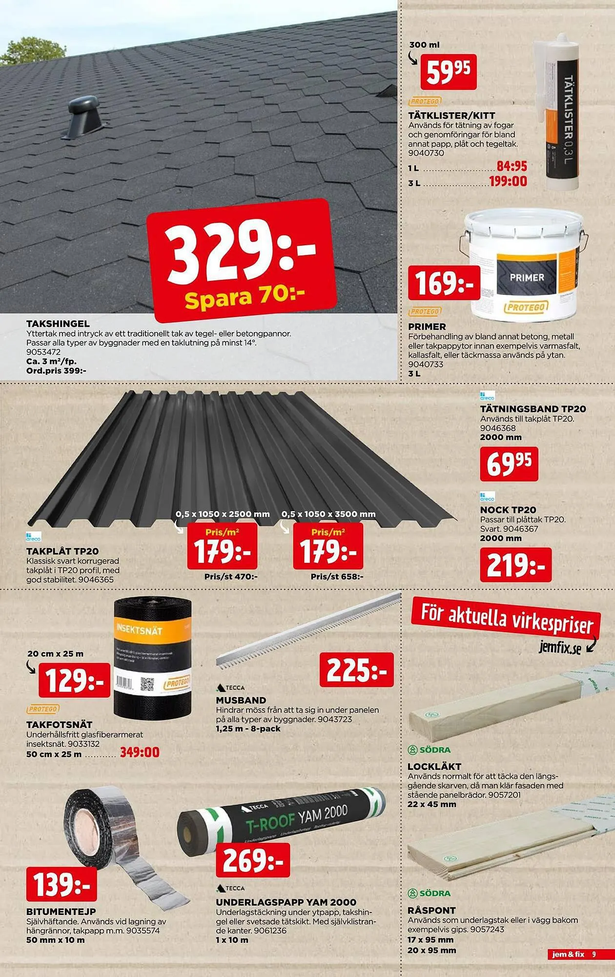 Jem&Fix reklamblad från 6 augusti till 20 augusti 2023 - Reklamblad sidor 9