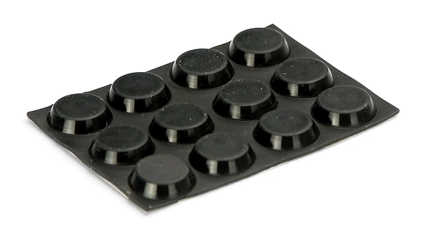 Platta apparatfötter 12 st