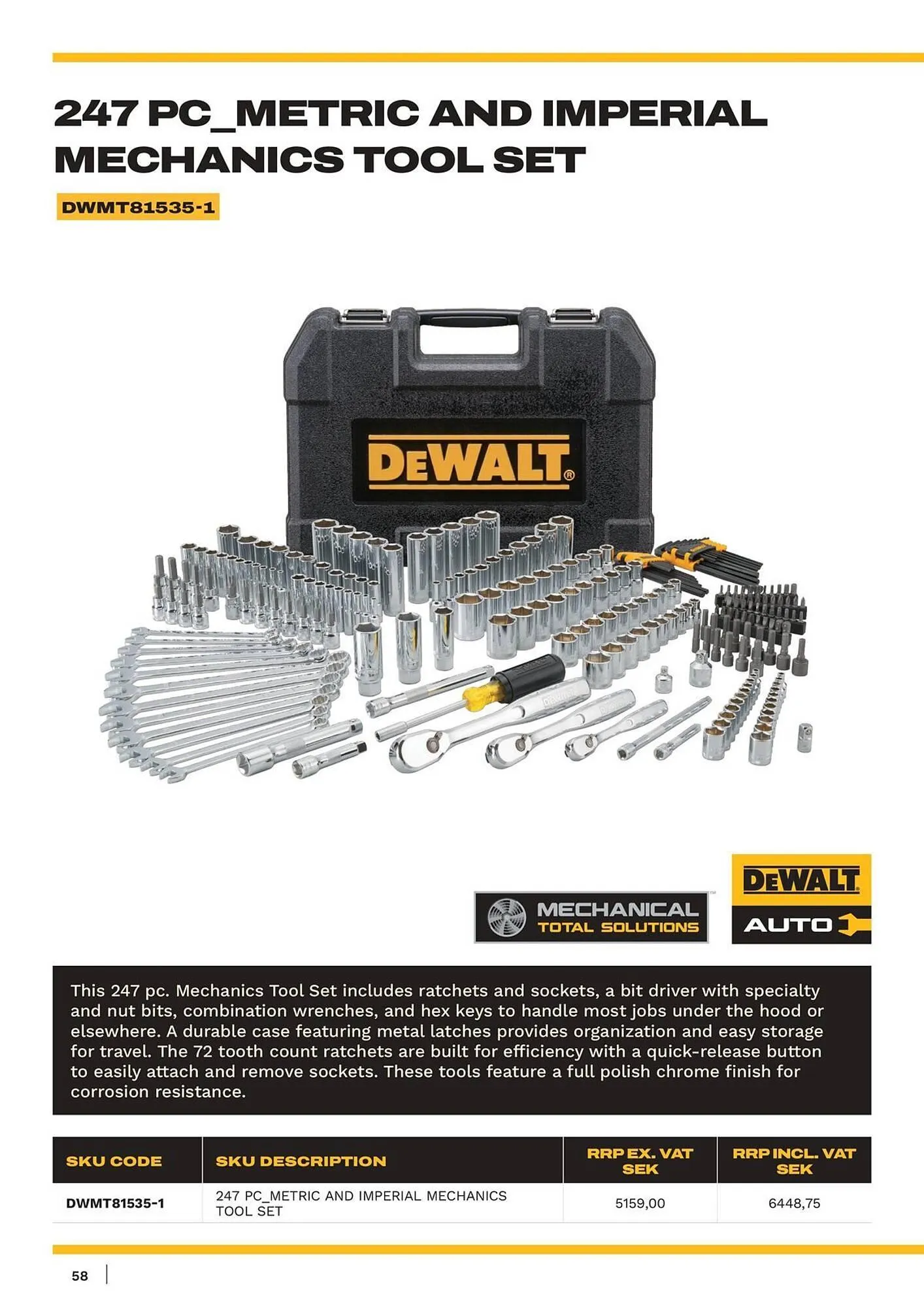 Dewalt reklamblad från 9 maj till 31 augusti 2025 - Reklamblad sidor 58