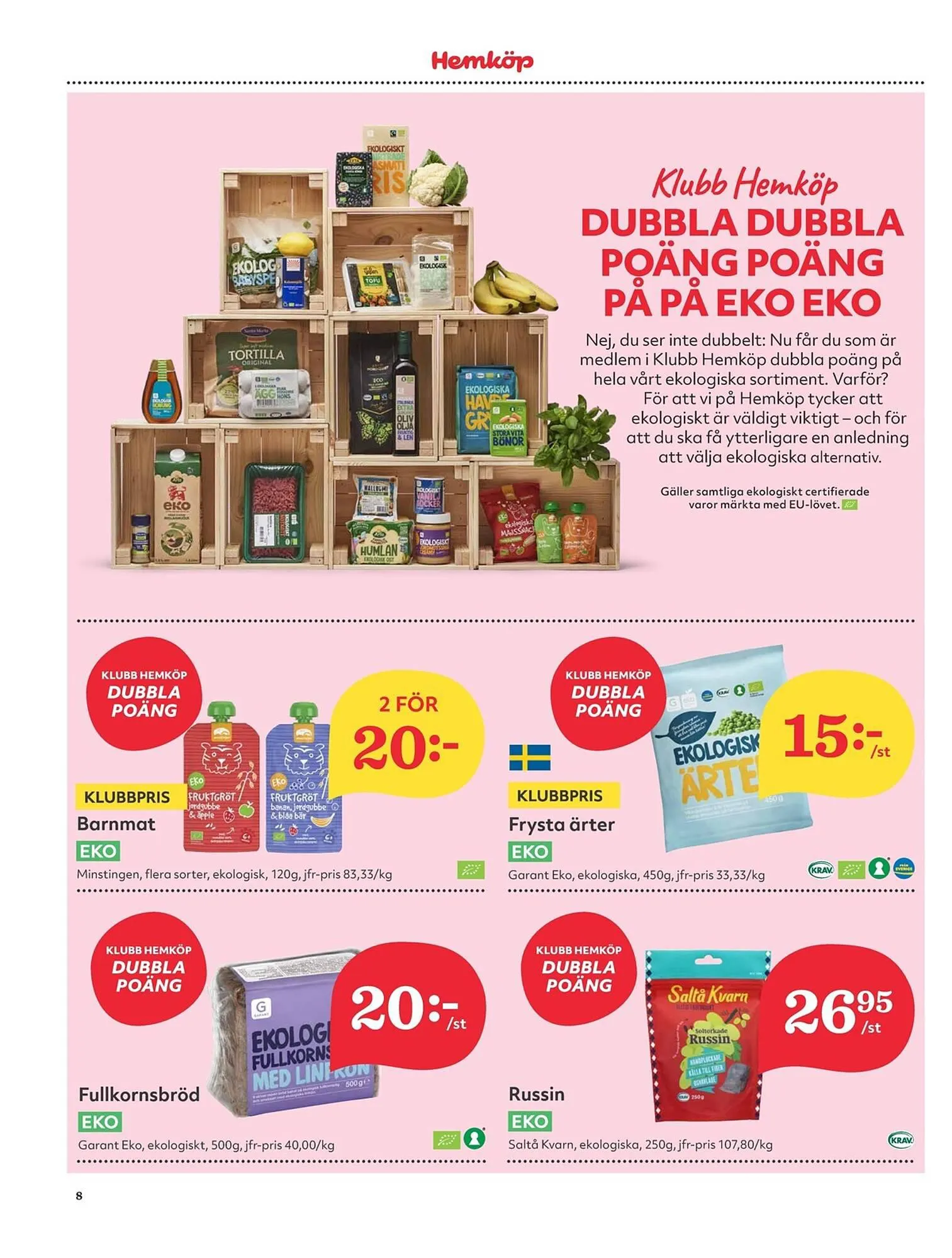 Hemköp reklamblad från 2 oktober till 8 oktober 2023 - Reklamblad sidor 8