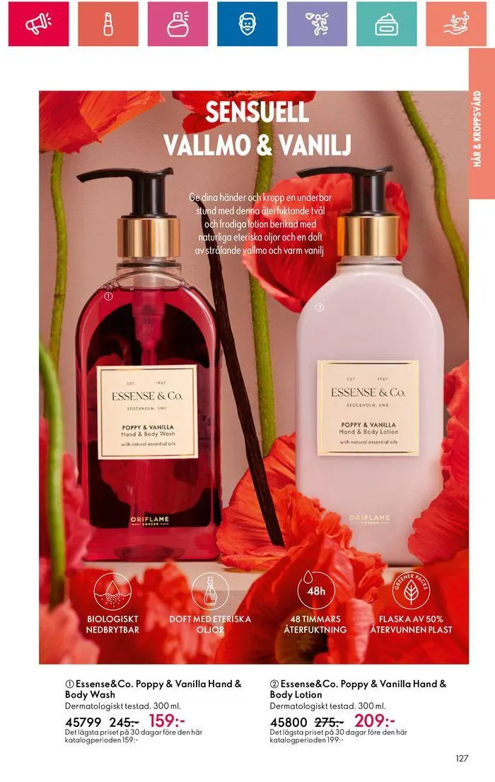 Oriflame reklamblad från 20 juni till 4 juli 2024 - Reklamblad sidor 127