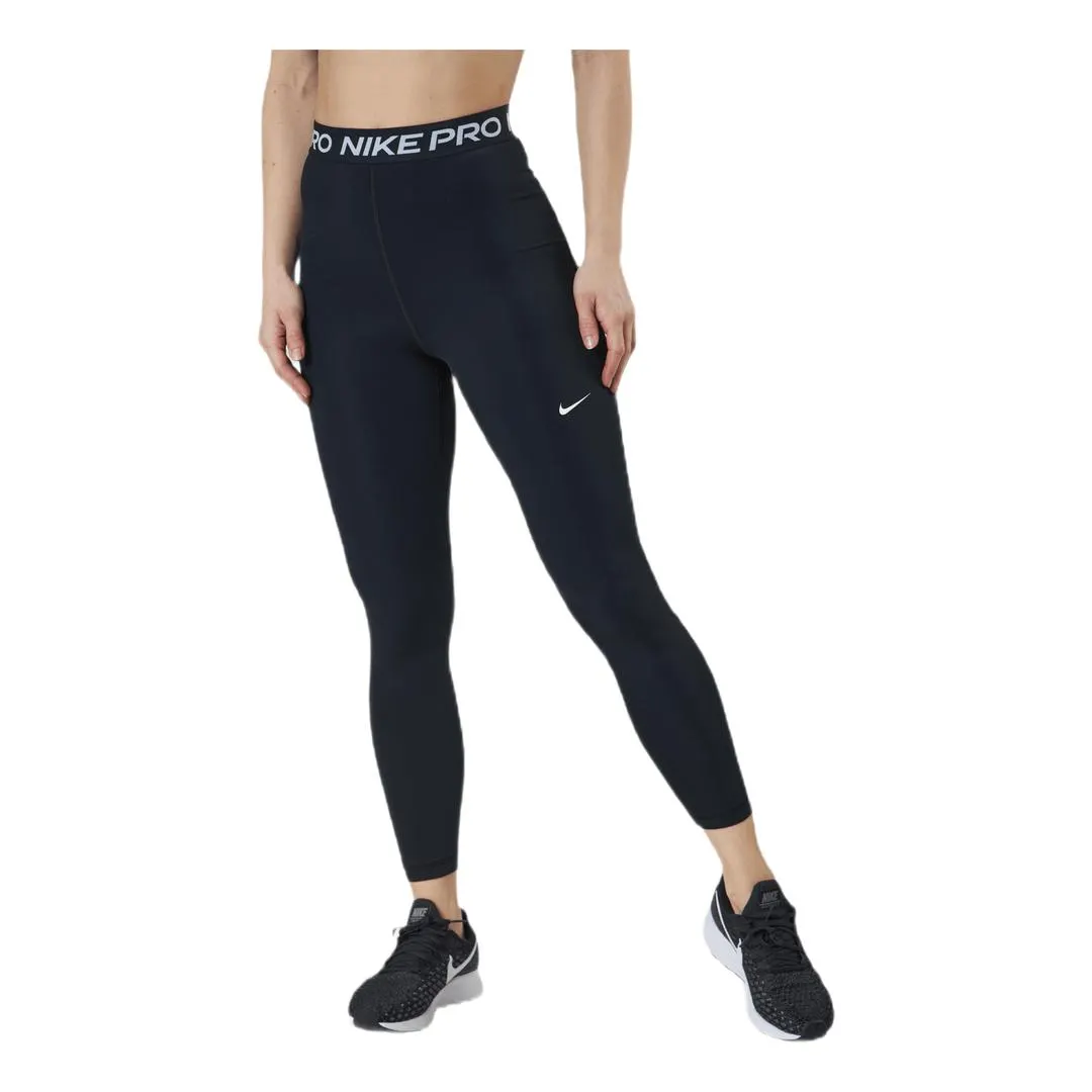 Nike Pro 365 Women's High-Waisted 7/8 Mesh Panel Leggings BLACK/WHITE