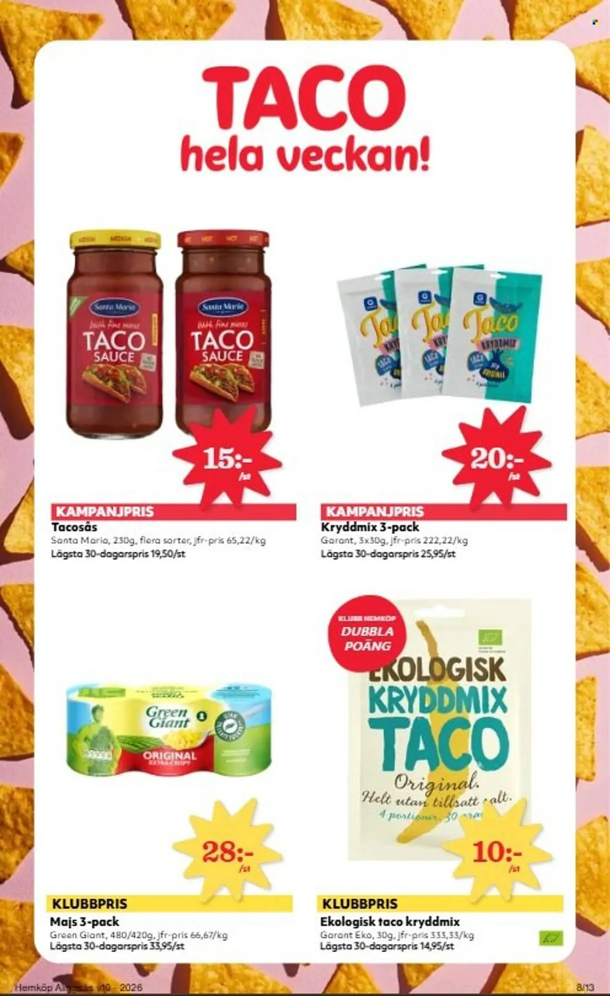 Hemköp reklamblad från 2 mars till 8 mars 2026 - Reklamblad sidor 8