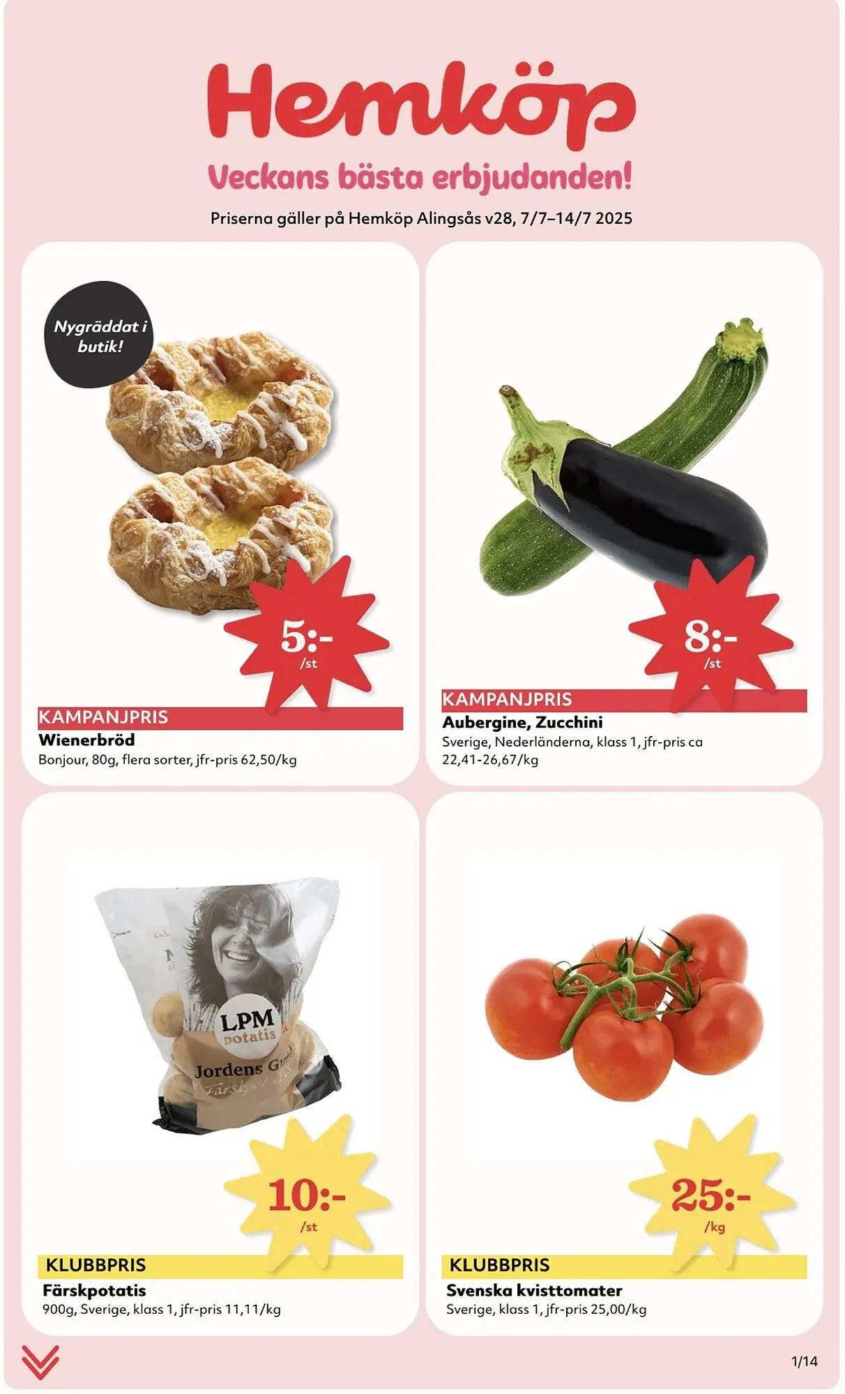 Östenssons reklamblad från 7 juli till 14 juli 2025 - Reklamblad sidor 1