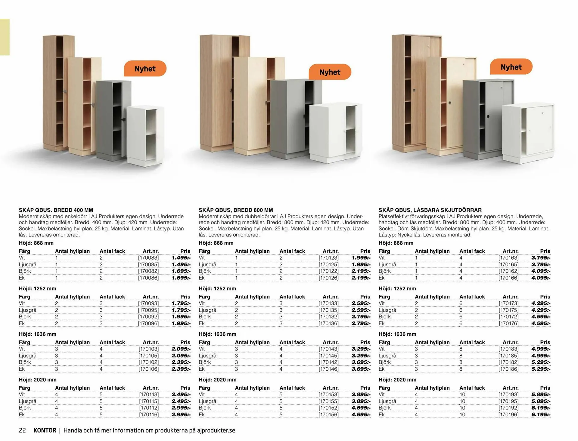 AJ Produkter reklamblad från 8 oktober till 4 december 2023 - Reklamblad sidor 22