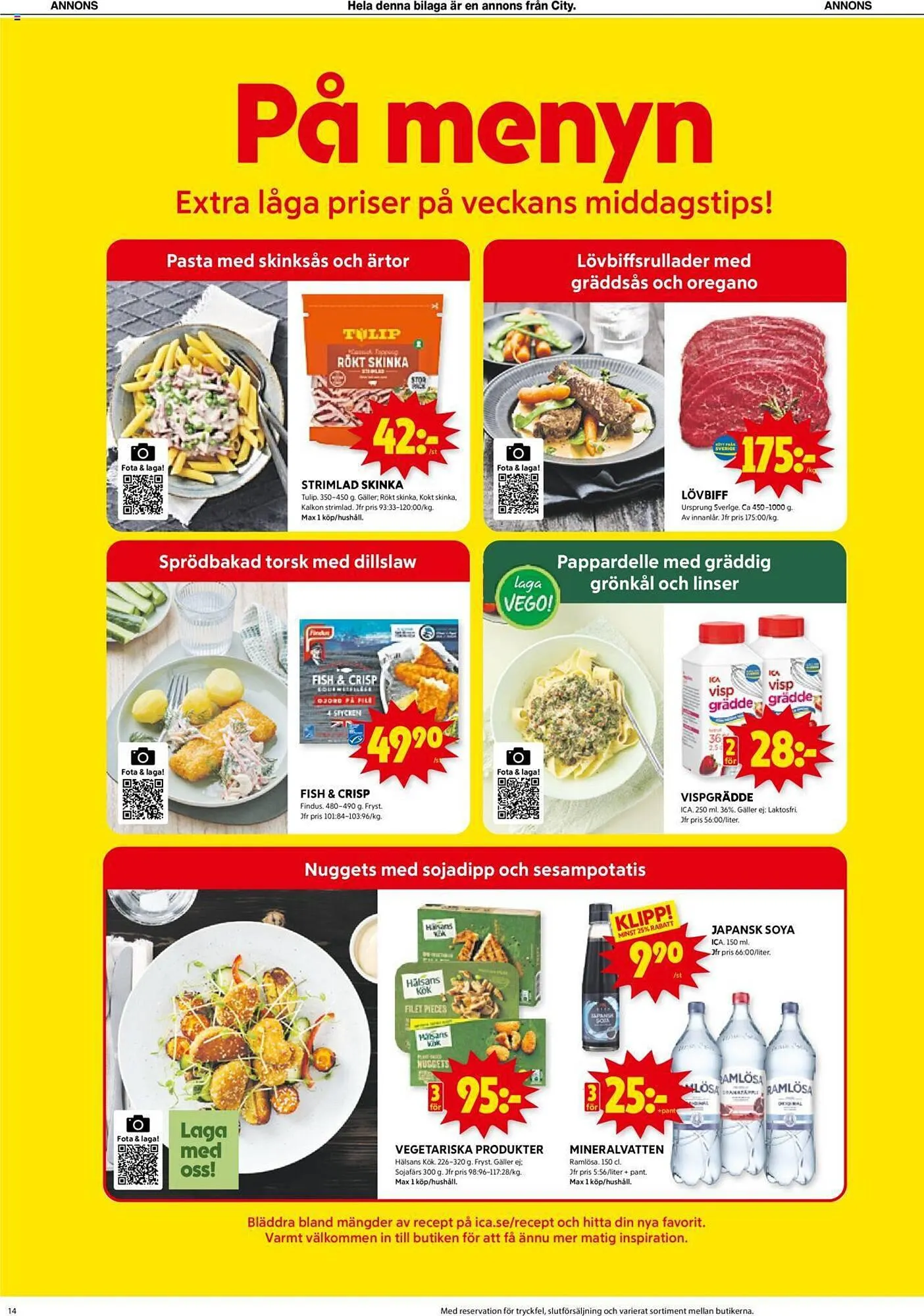 ICA Kvantum reklamblad från 25 september till 1 oktober 2023 - Reklamblad sidor 14
