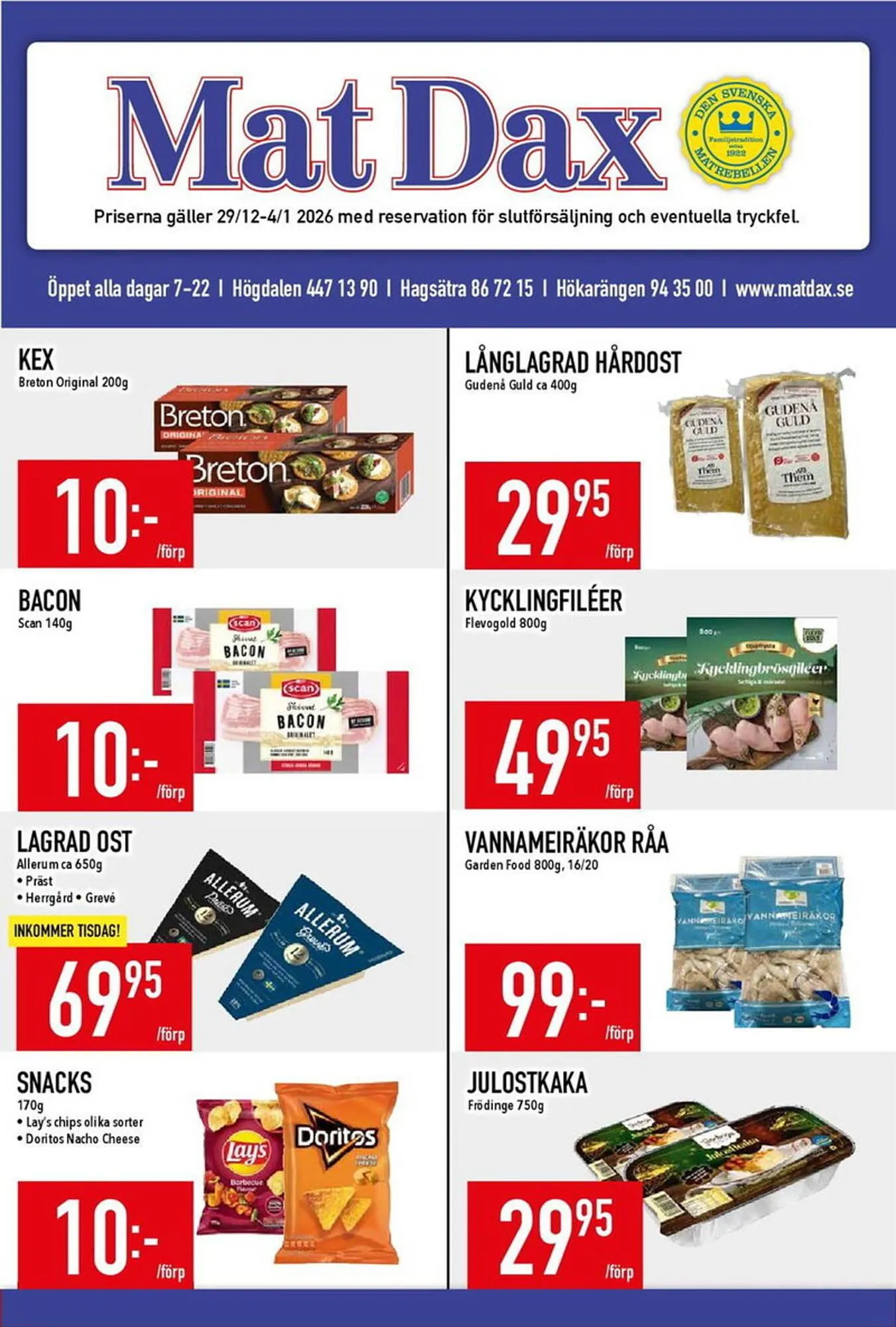 Matdax reklamblad från 29 december till 4 januari 2026 - Reklamblad sidor 3