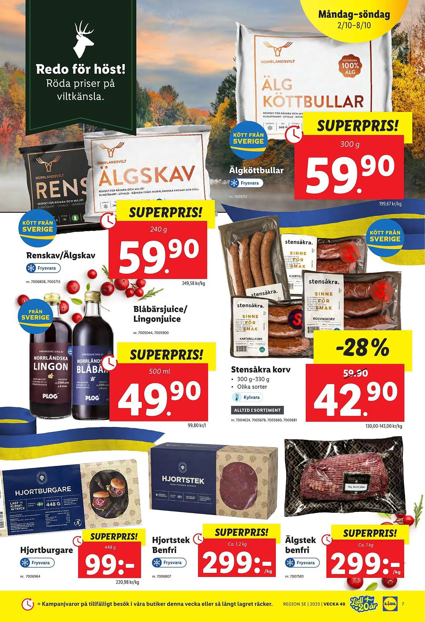Lidl reklamblad från 2 oktober till 8 oktober 2023 - Reklamblad sidor 7
