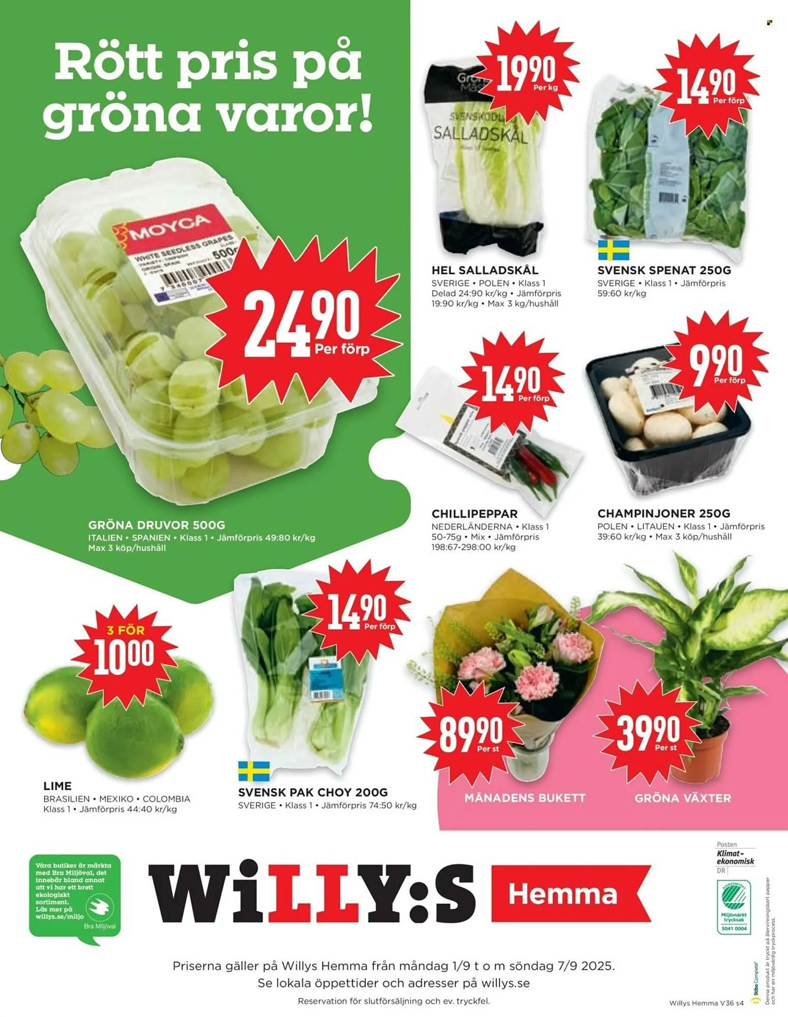 Willys reklamblad från 1 september till 8 september 2025 - Reklamblad sidor 4