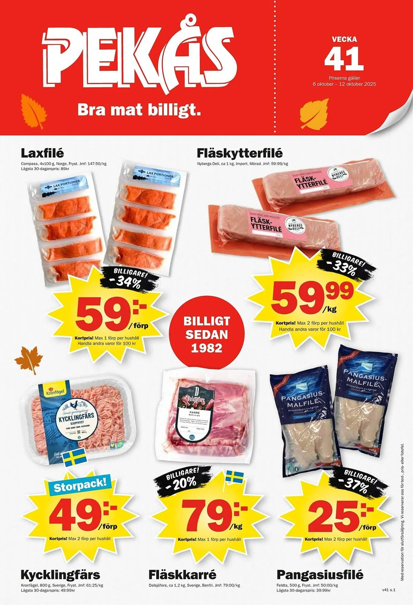 Pekås reklamblad från 6 oktober till 12 oktober 2025 - Reklamblad sidor 1