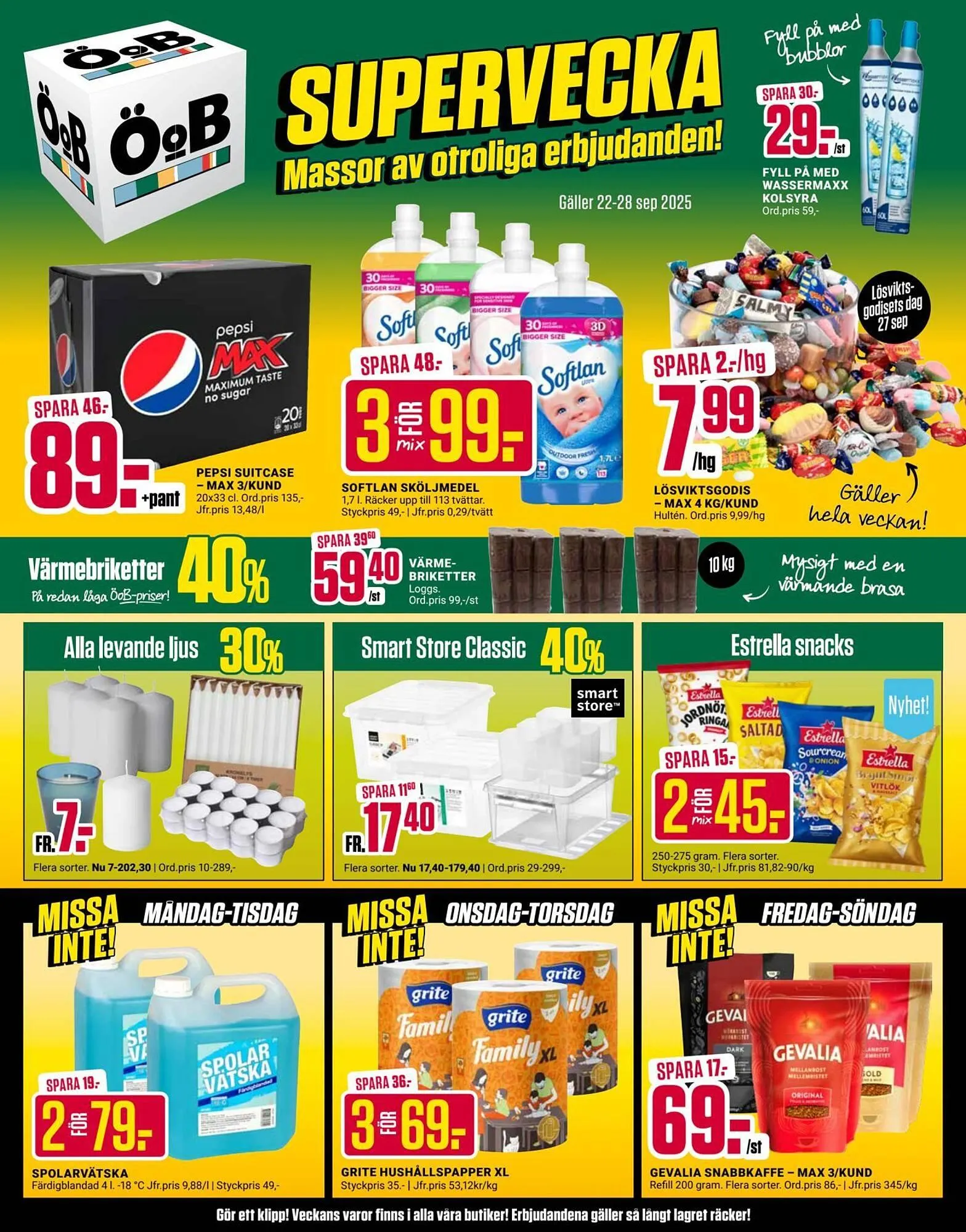 ÖoB annonsblad från 22 september till 28 september 2025 - Reklamblad sidor 1