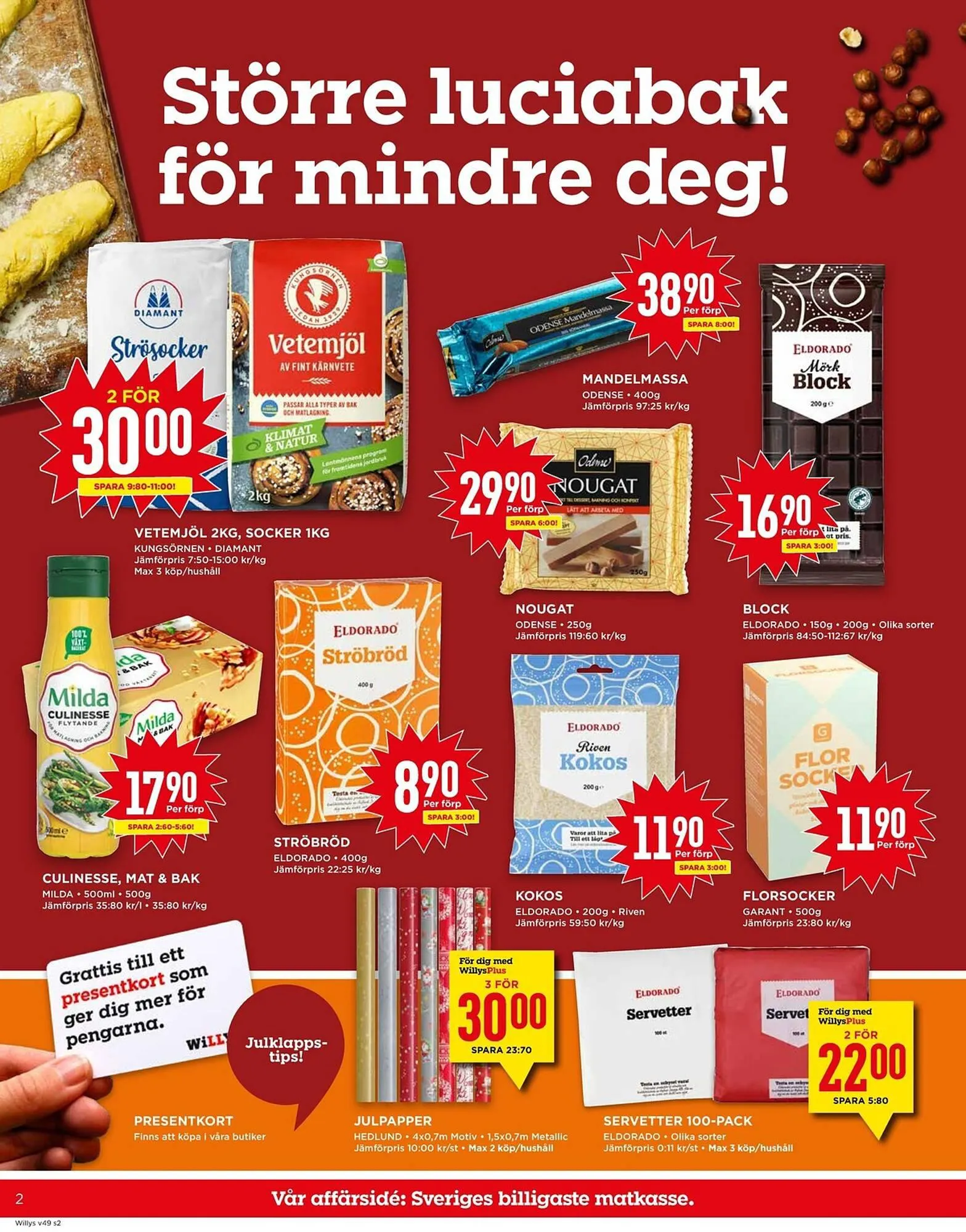 Willys reklamblad från 4 december till 10 december 2023 - Reklamblad sidor 2