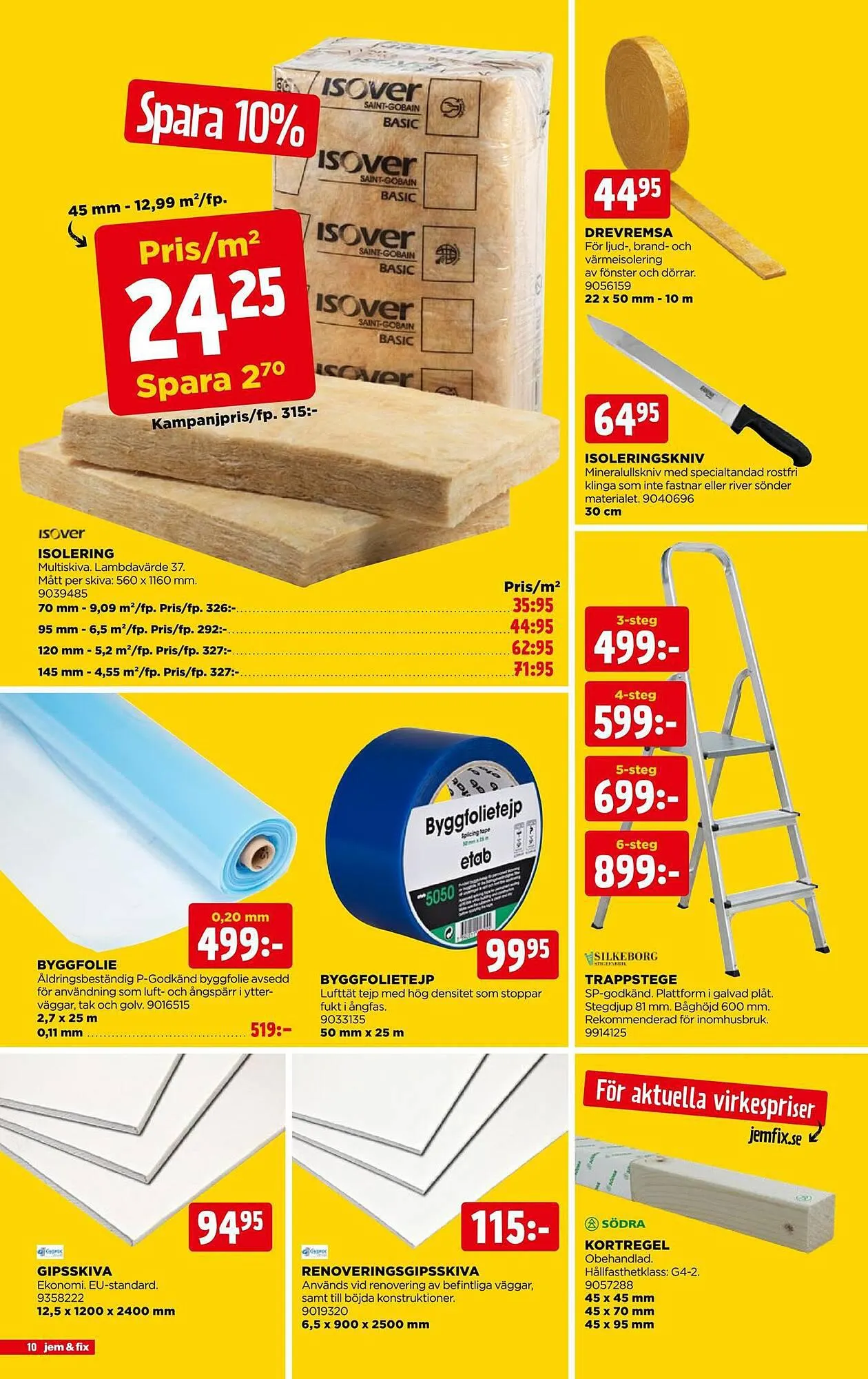 Jem&Fix reklamblad från 6 augusti till 20 augusti 2023 - Reklamblad sidor 10