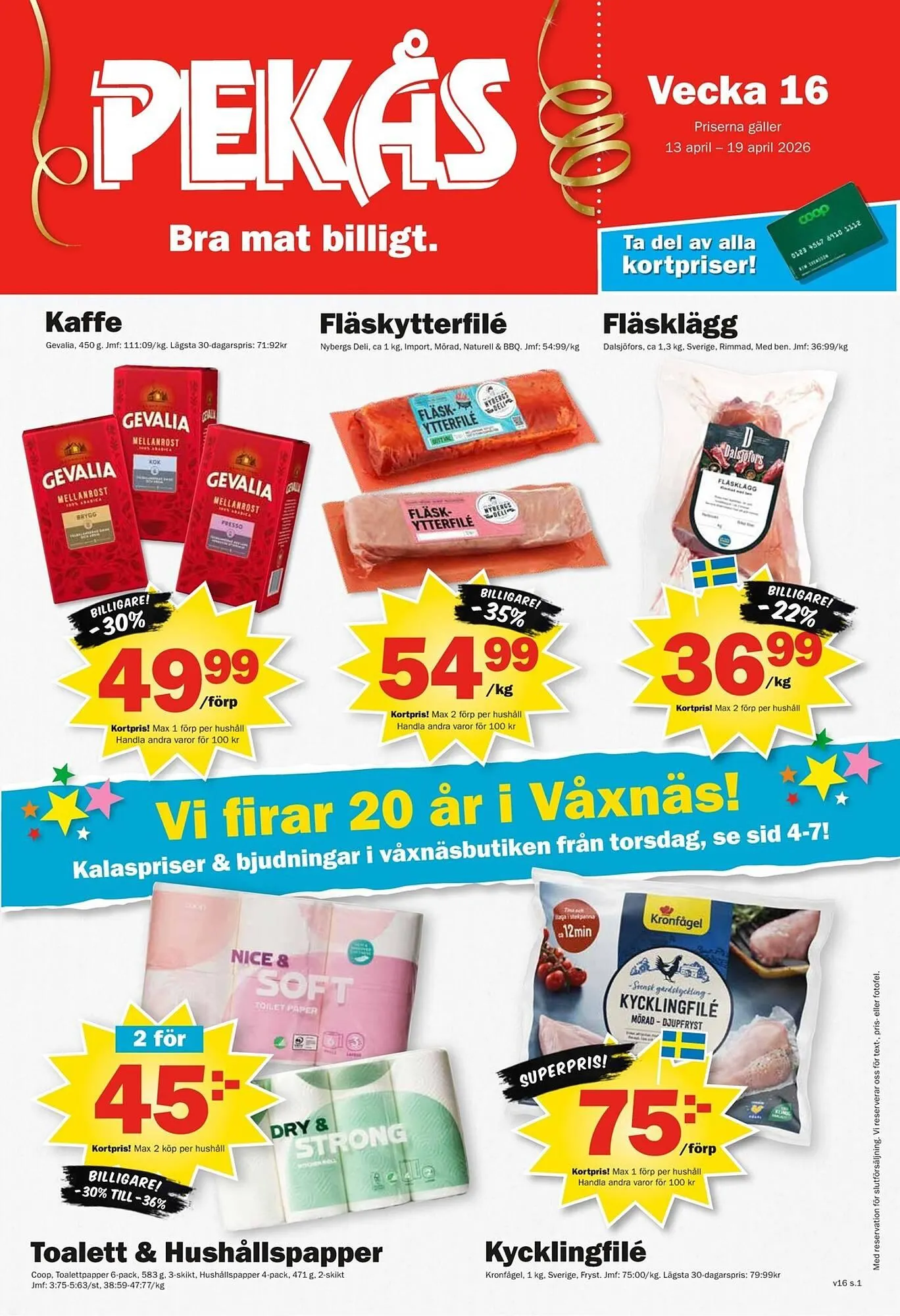 Pekås reklamblad från 13 april till 19 april 2026 - Reklamblad sidor 1