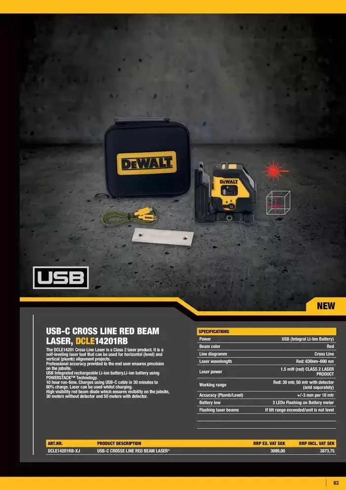 Dewalt reklamblad från 28 september till 12 oktober 2024 - Reklamblad sidor 63