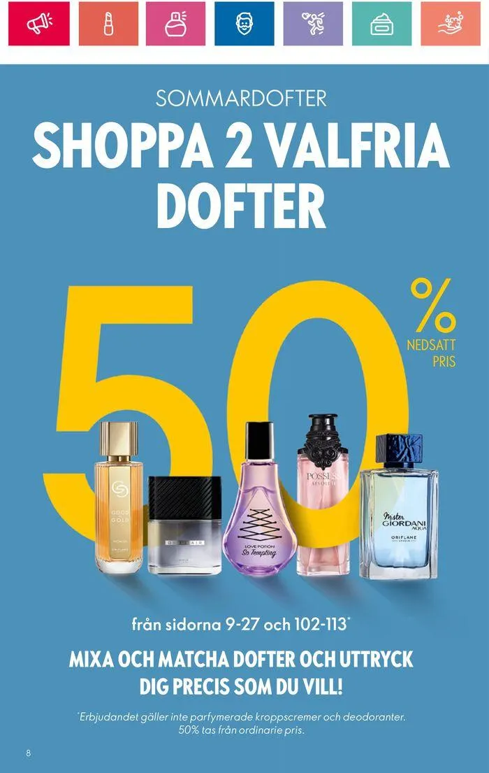 Oriflame reklamblad från 20 juni till 4 juli 2024 - Reklamblad sidor 8