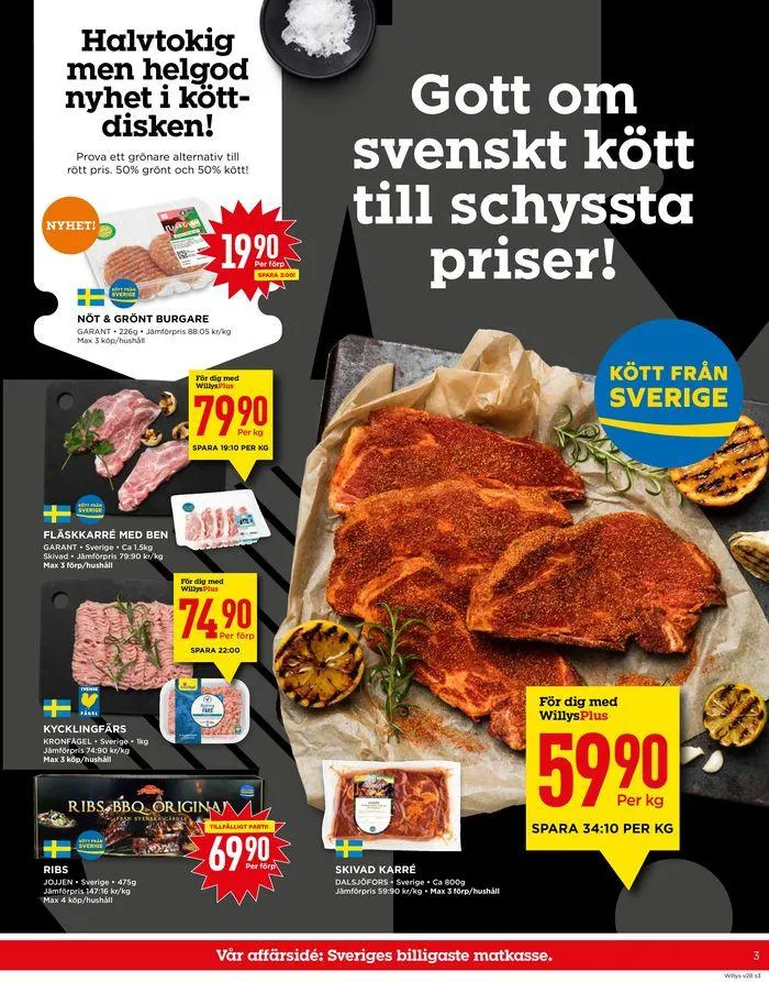 Willys Erbjudanden från 8 juli till 14 juli 2024 - Reklamblad sidor 3