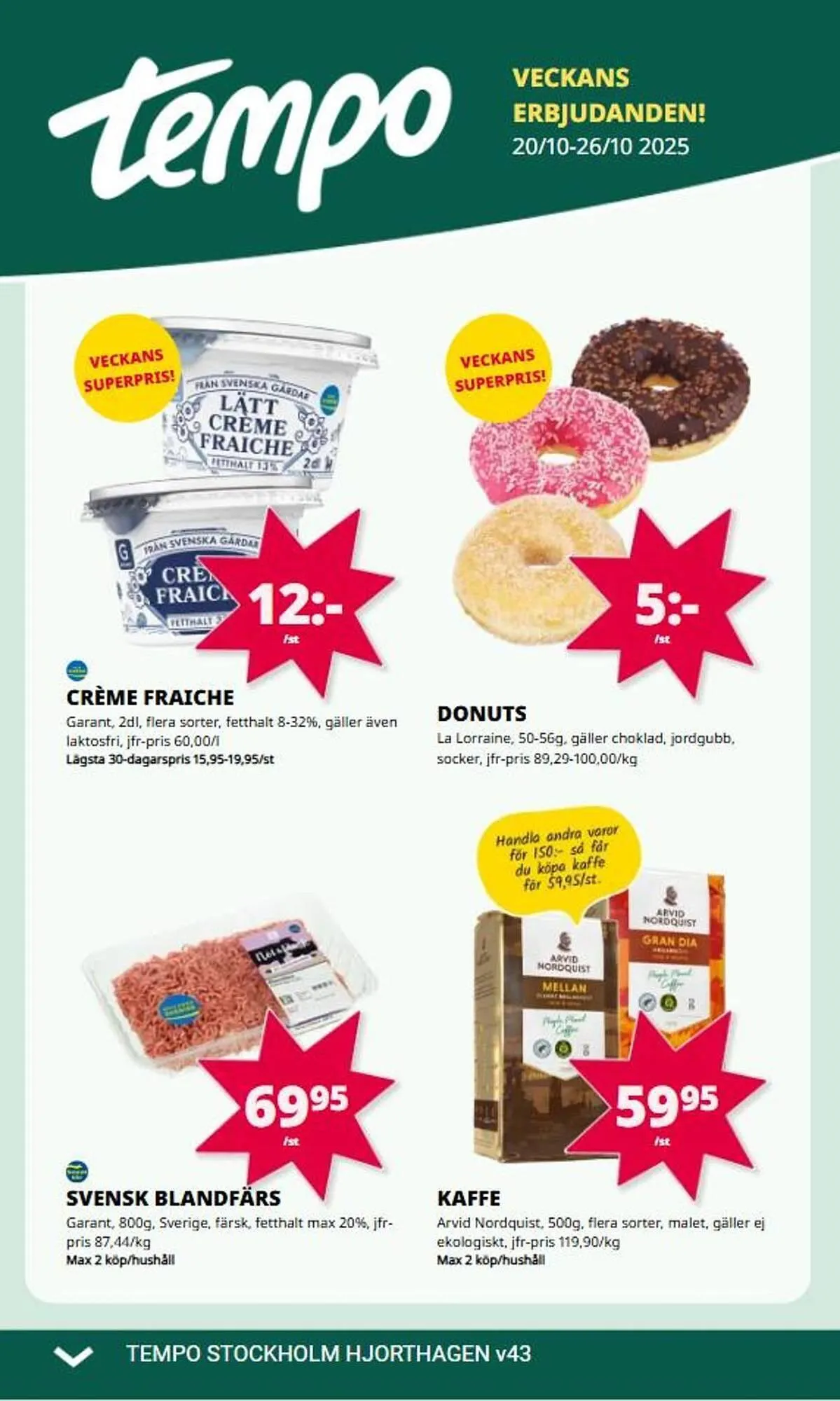 Tempo reklamblad från 20 oktober till 26 oktober 2025 - Reklamblad sidor 1
