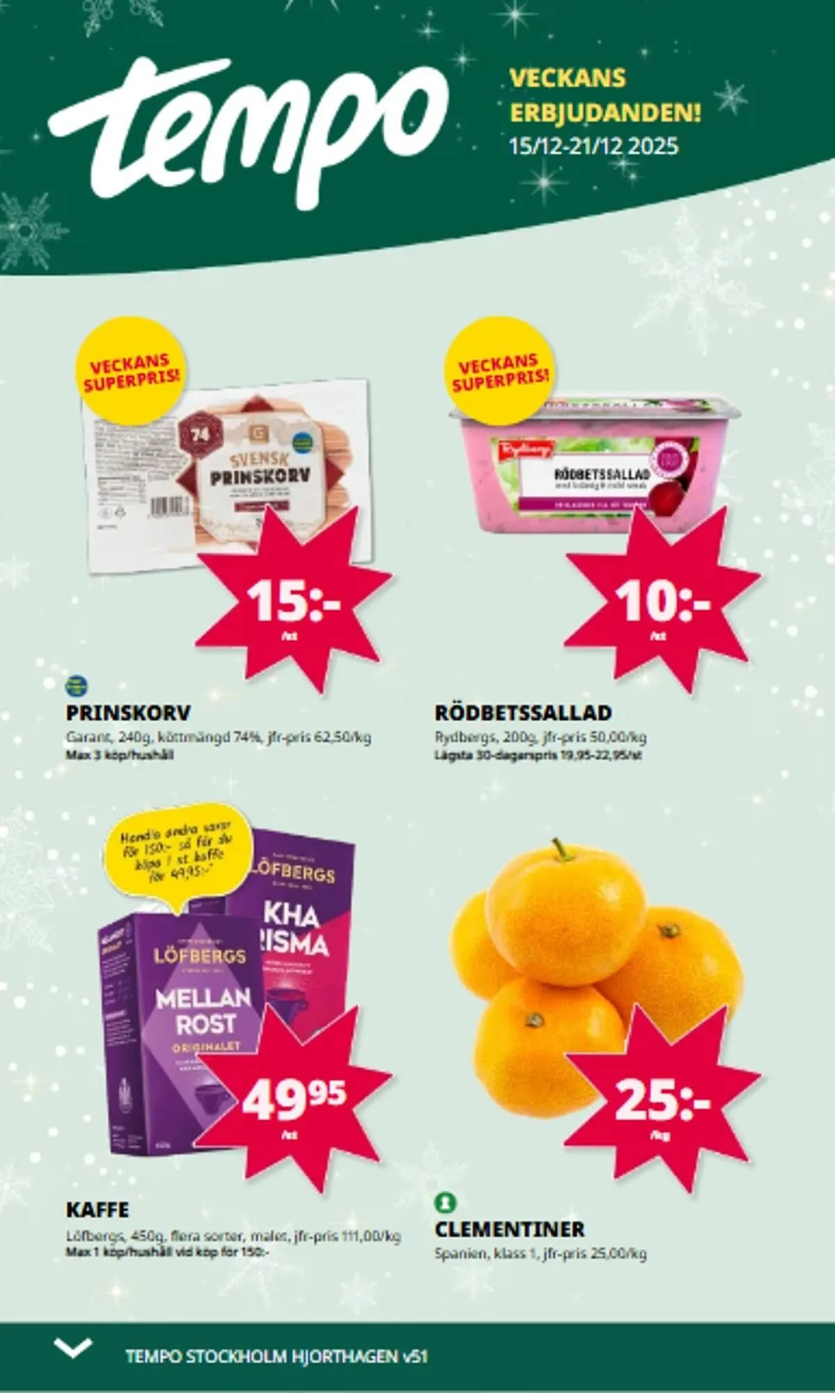 Tempo reklamblad från 15 december till 21 december 2025 - Reklamblad sidor 1