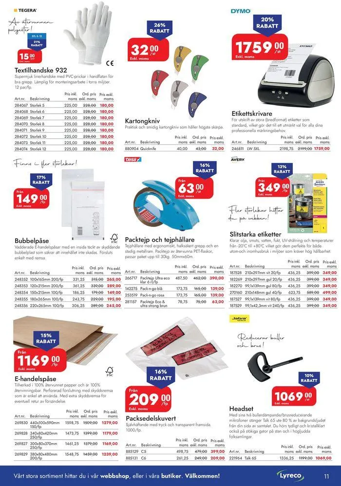 Lyreco 2024 ! från 7 maj till 31 december 2024 - Reklamblad sidor 11