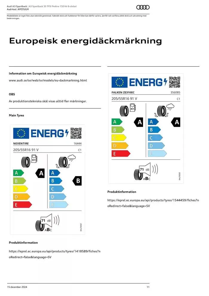 Audi A3 Sportback från 15 december till 15 december 2025 - Reklamblad sidor 11