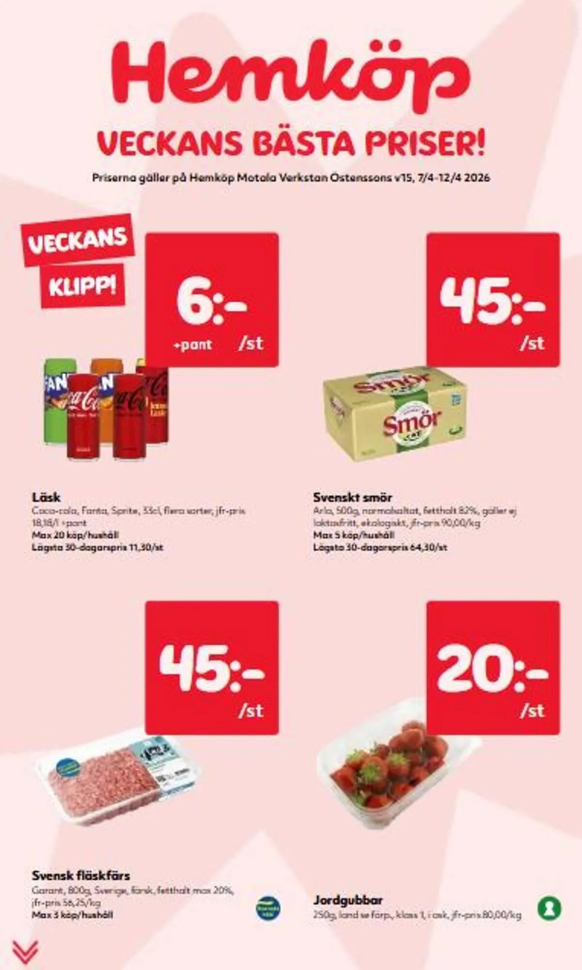 Östenssons reklamblad från 6 april till 12 april 2026 - Reklamblad sidor 1