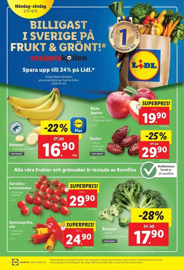 ERBJUDANDEN VECKA 49 från 2 december till 8 december 2024 - Reklamblad sidor 2