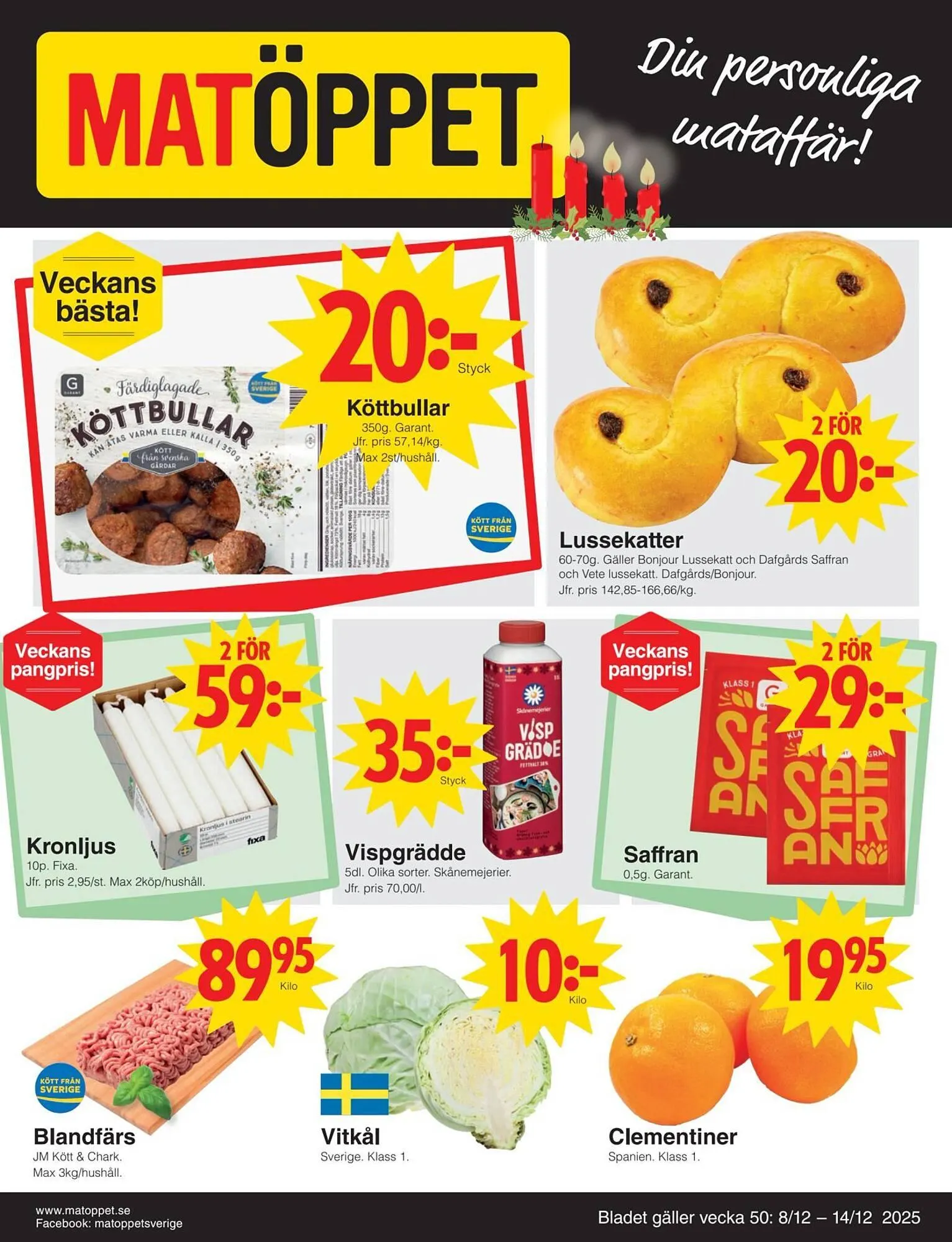 Matöppet reklamblad - 1