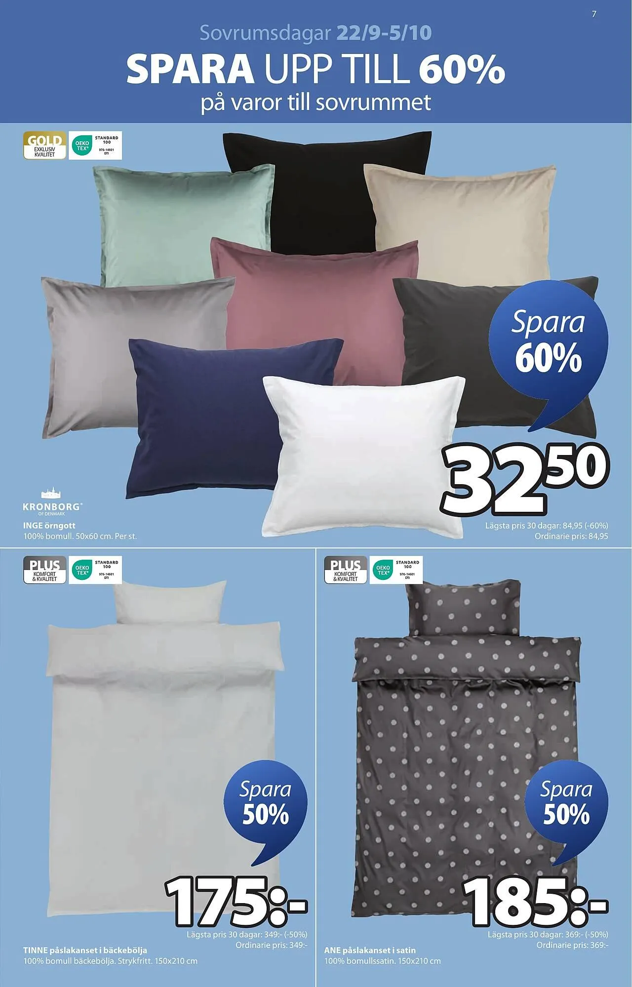JYSK reklamblad från 22 september till 5 oktober 2025 - Reklamblad sidor 7