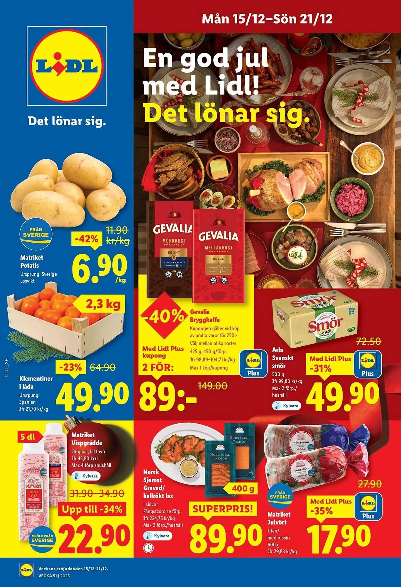 Lidl reklamblad från 15 december till 21 december 2025 - Reklamblad sidor 1