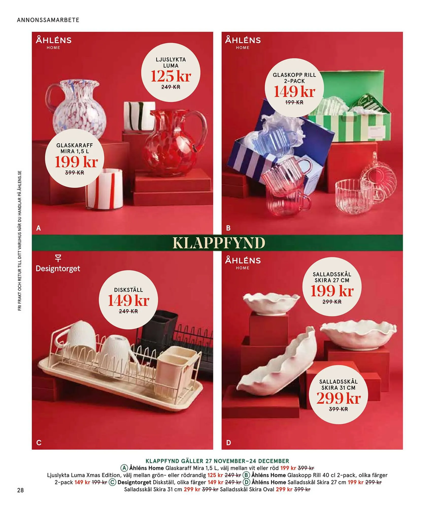 Åhléns reklamblad från 25 november till 24 december 2024 - Reklamblad sidor 28